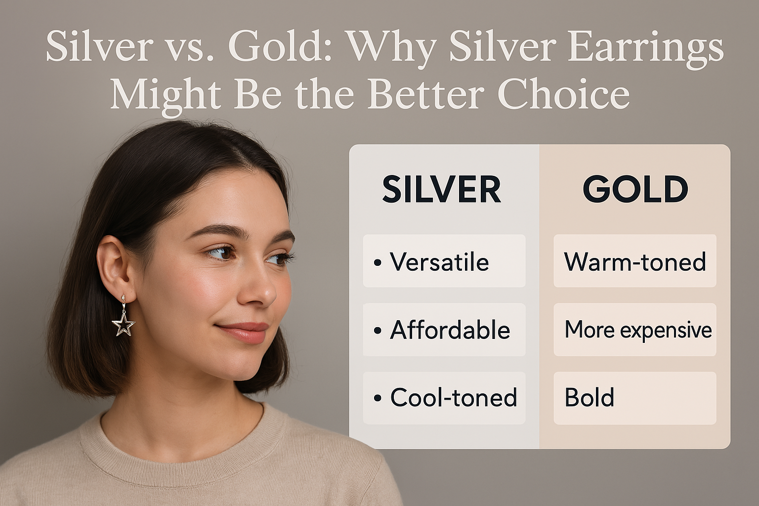 silver jewellery vs gold jewellery
