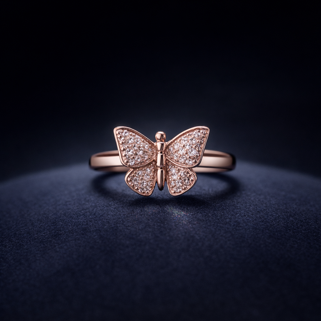 Butterfly Rose Gold Ring