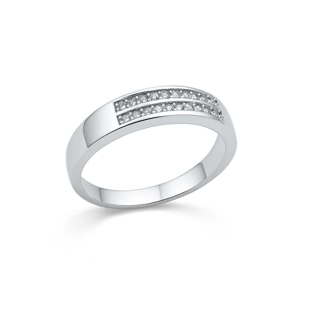 Vintage AD Silver Couple Band