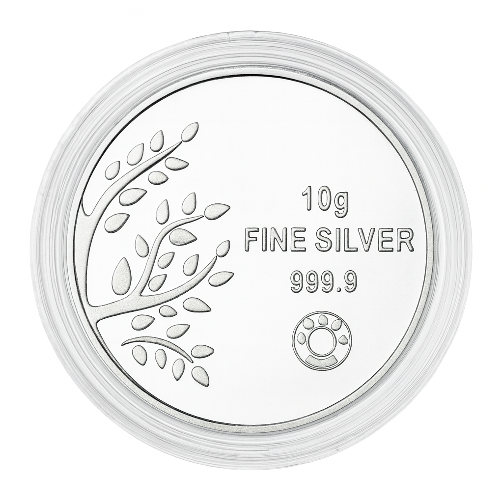 999 10gm Silver Laxmi Ganesh Coin
