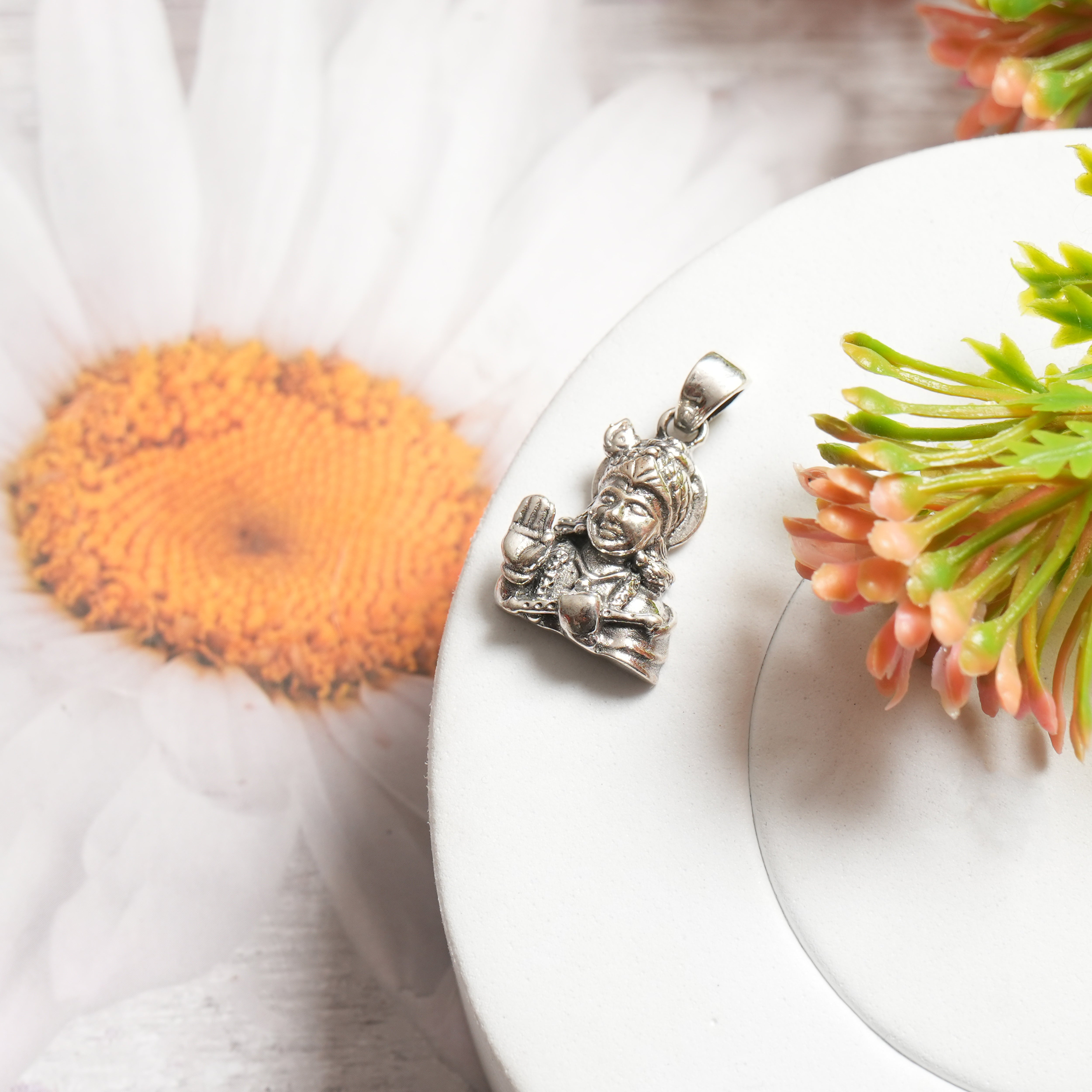 SHRI KRISHNA JI PENDANT STERLING SILVER