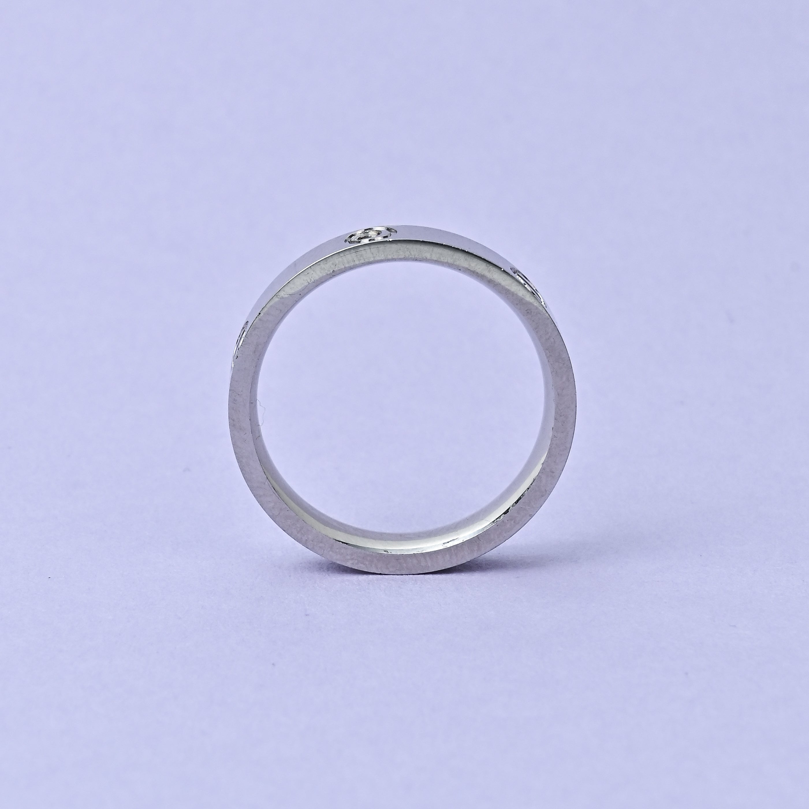 Silver Cartier Design Love Ring