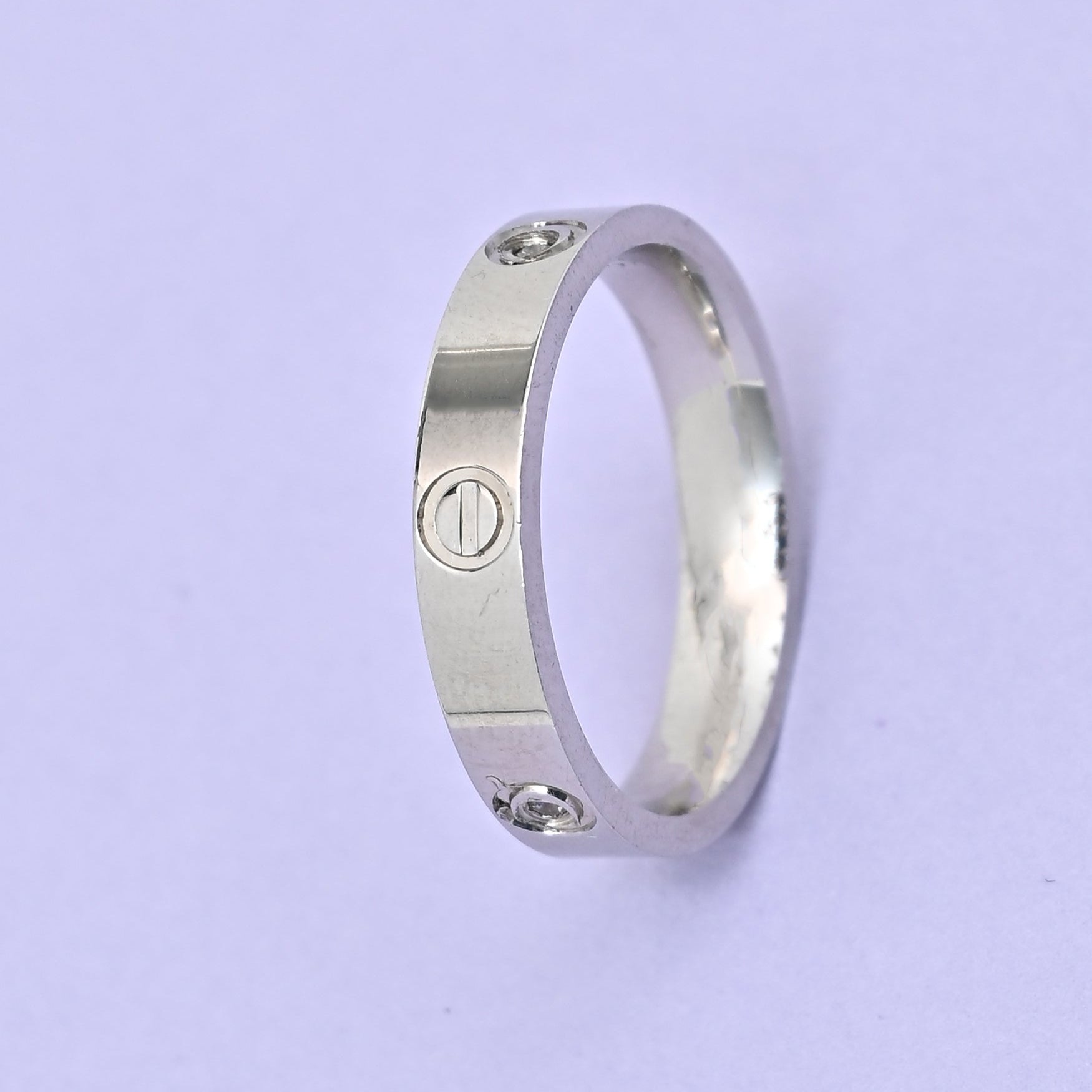 Silver Cartier Design Love Ring