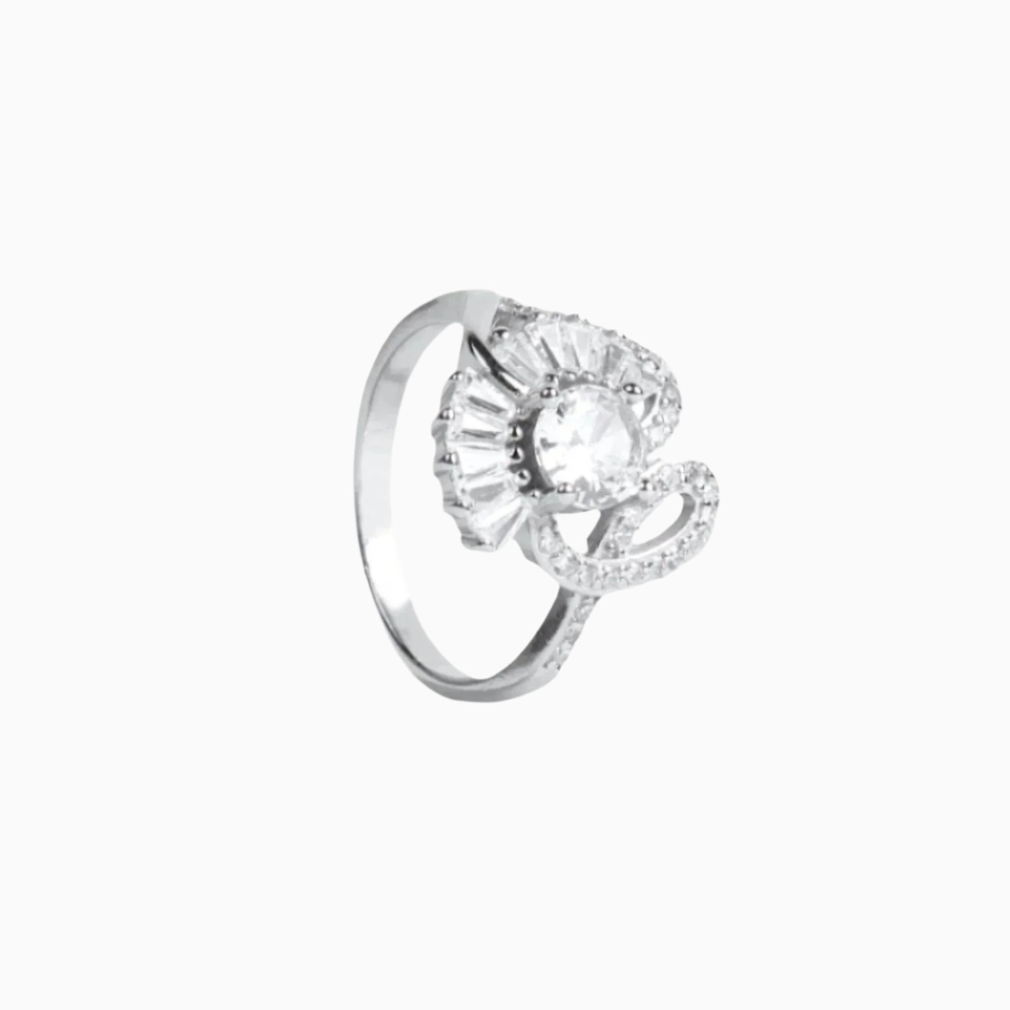 silver band ring for women