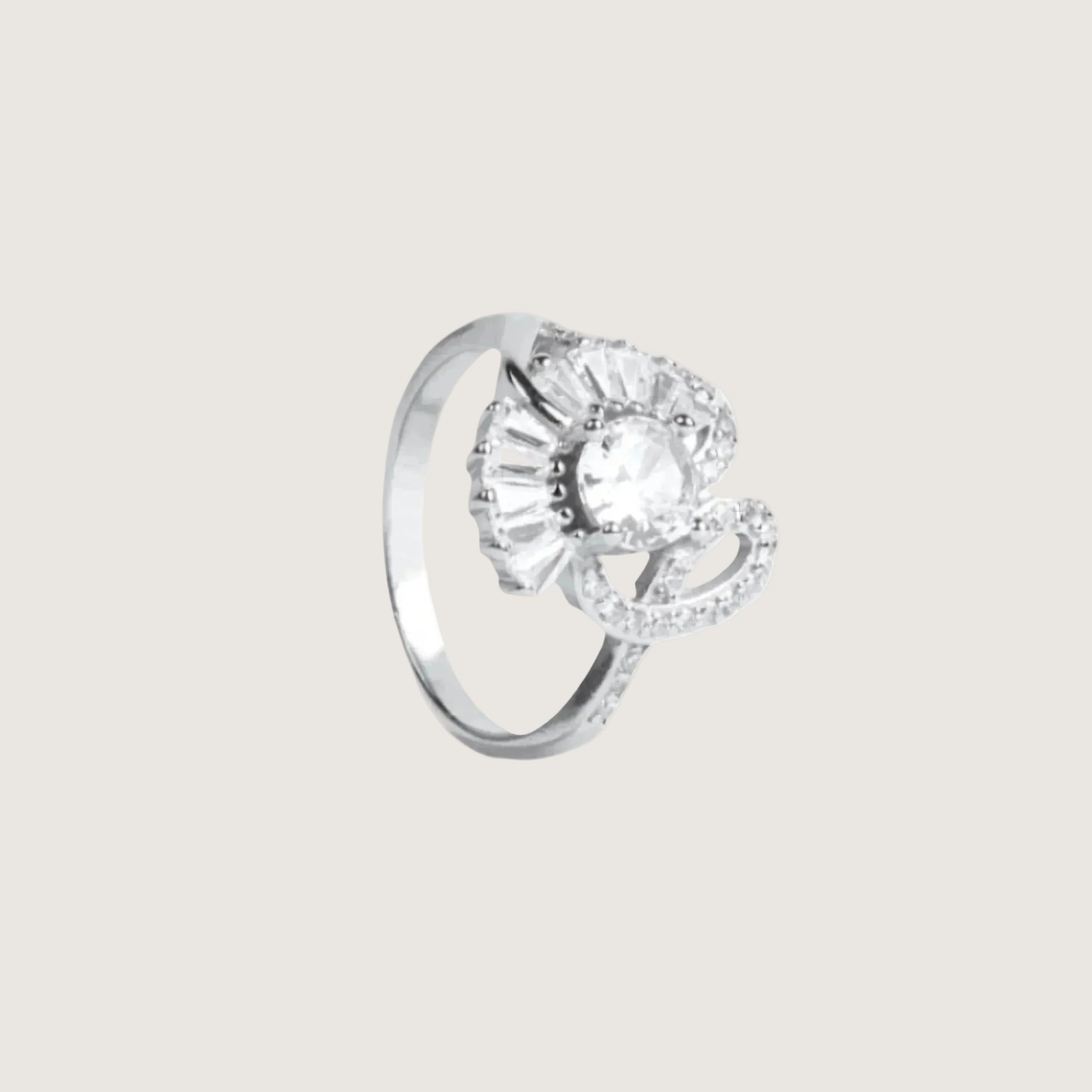 silver band ring for women