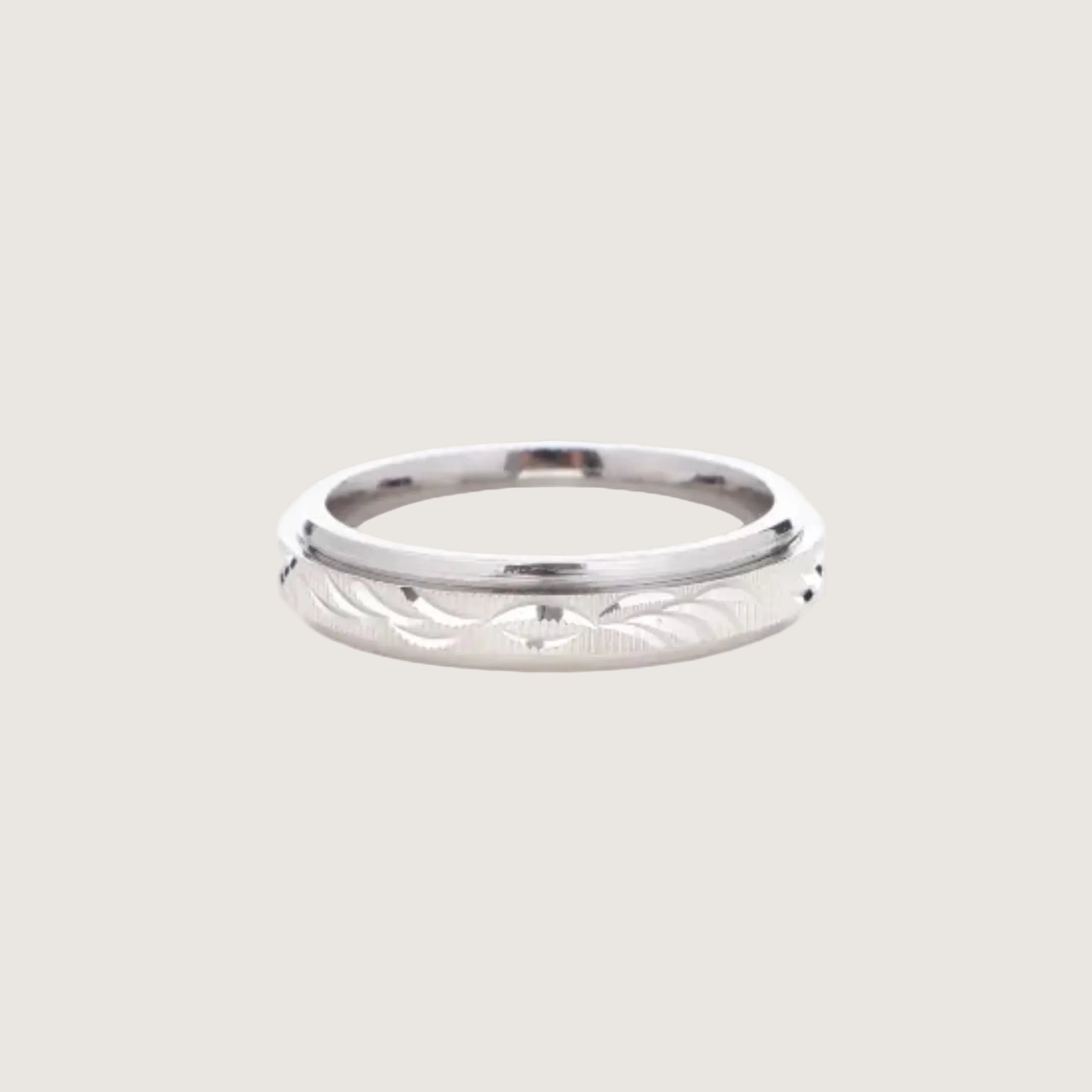 silver band ring for men