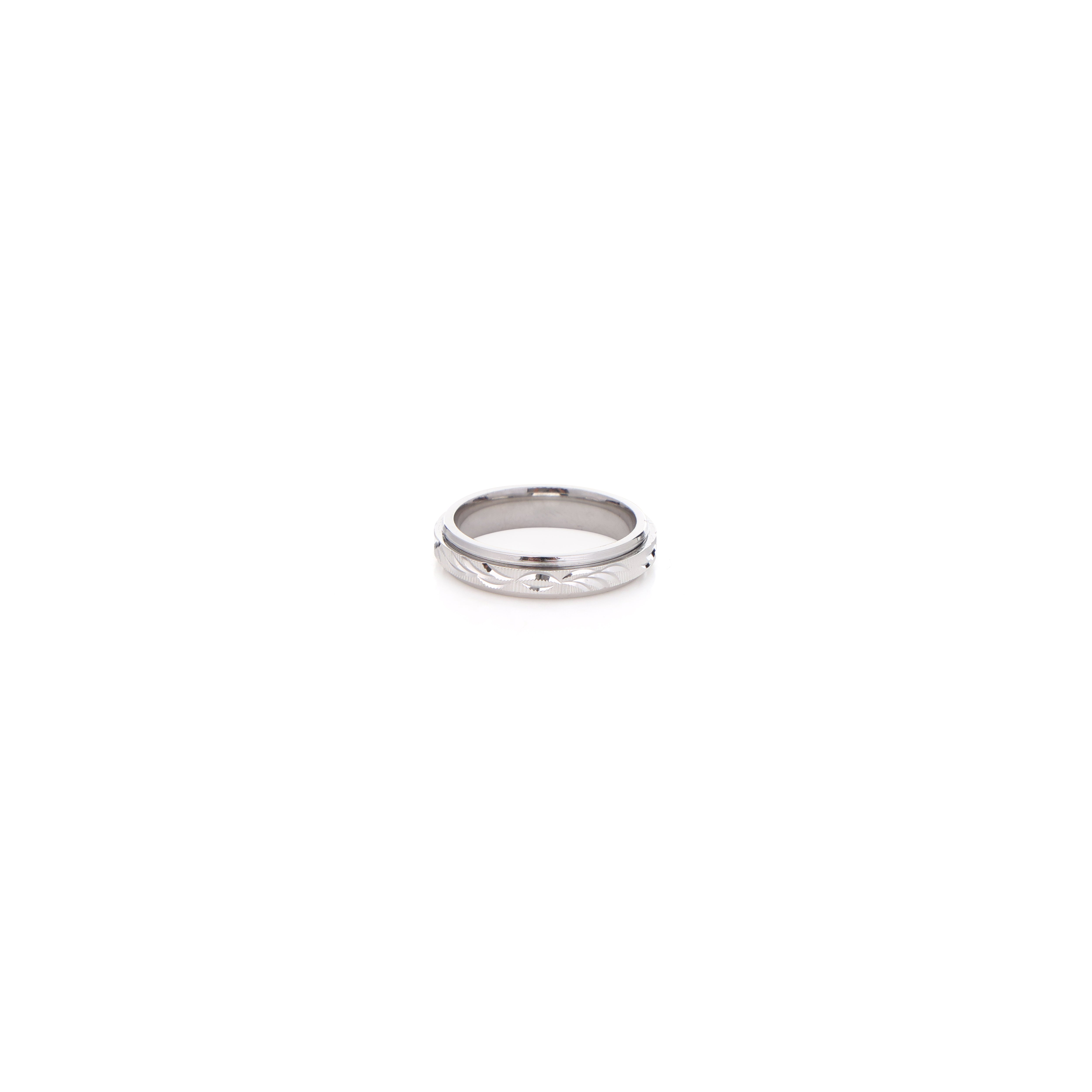 Silver band ring for men