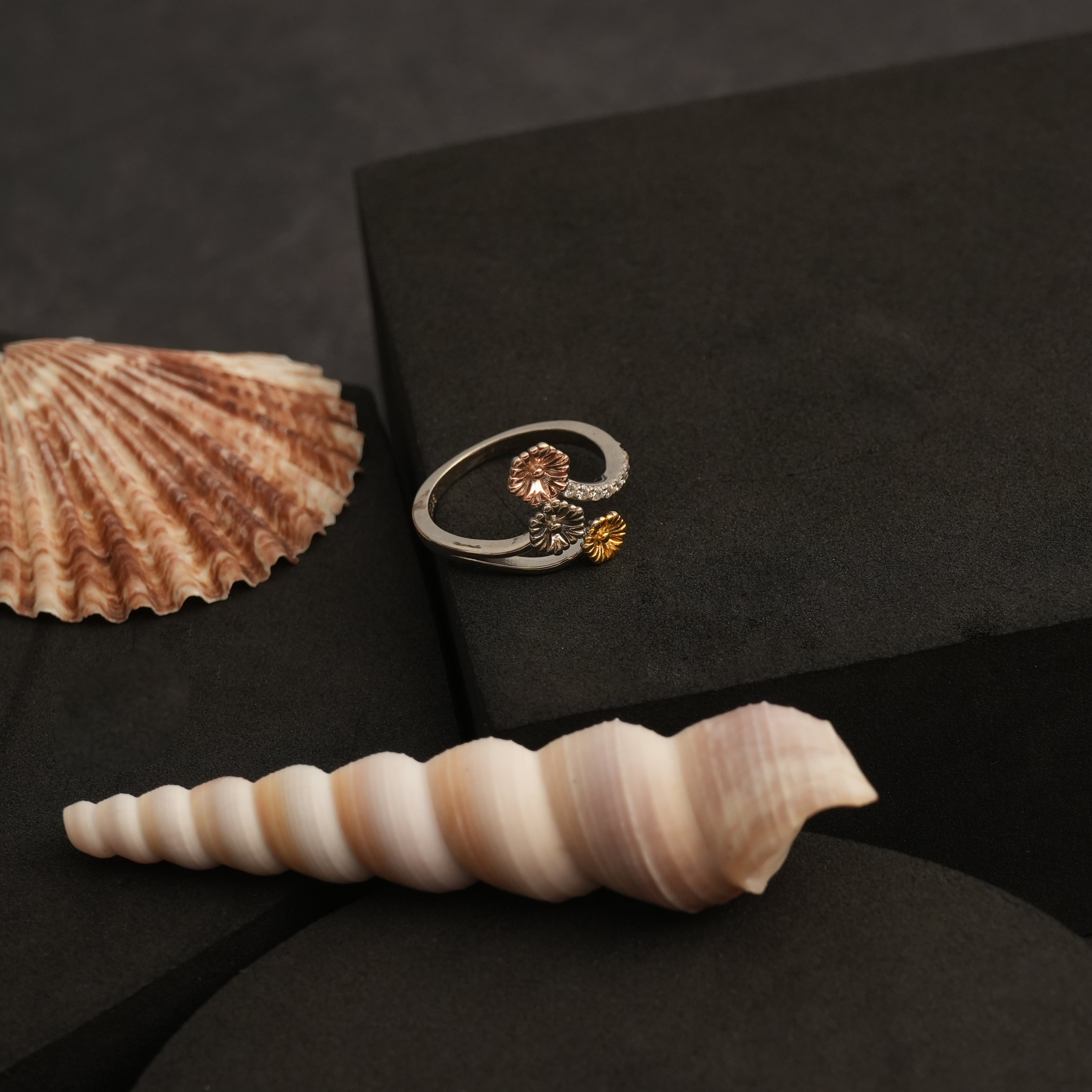 gold plated silver ring for women