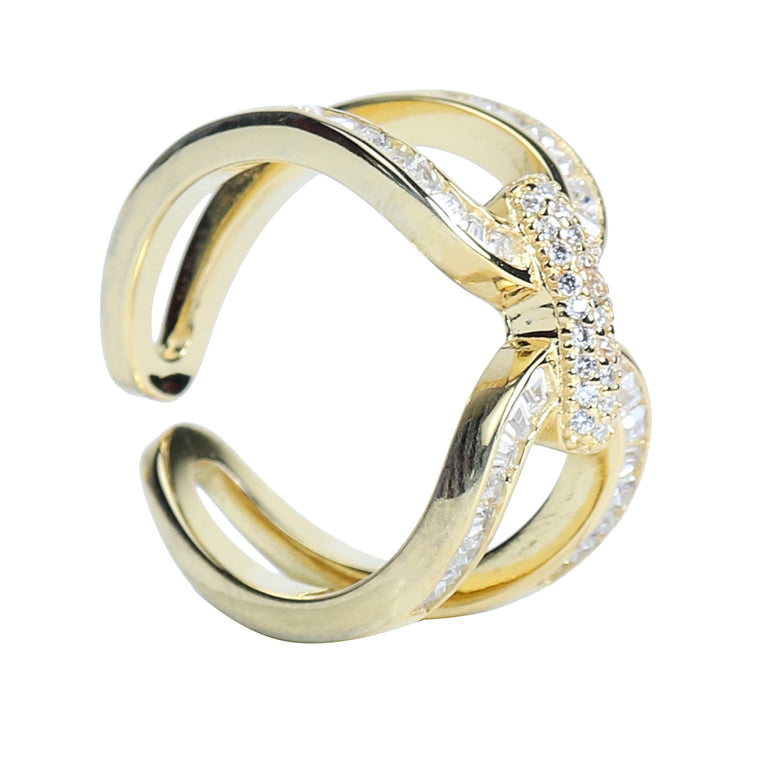 gold plated silver ring for women