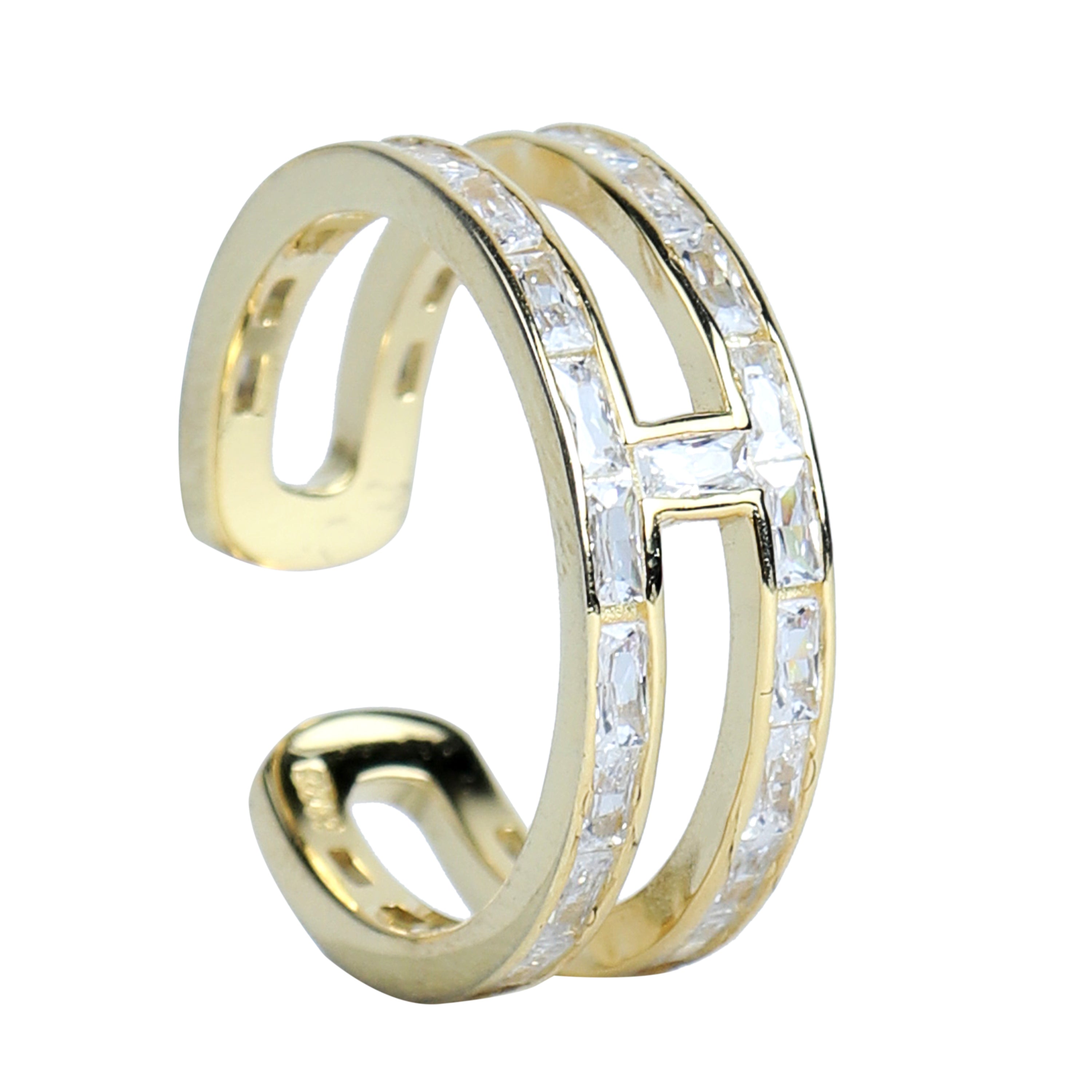 gold plated silver ring for women