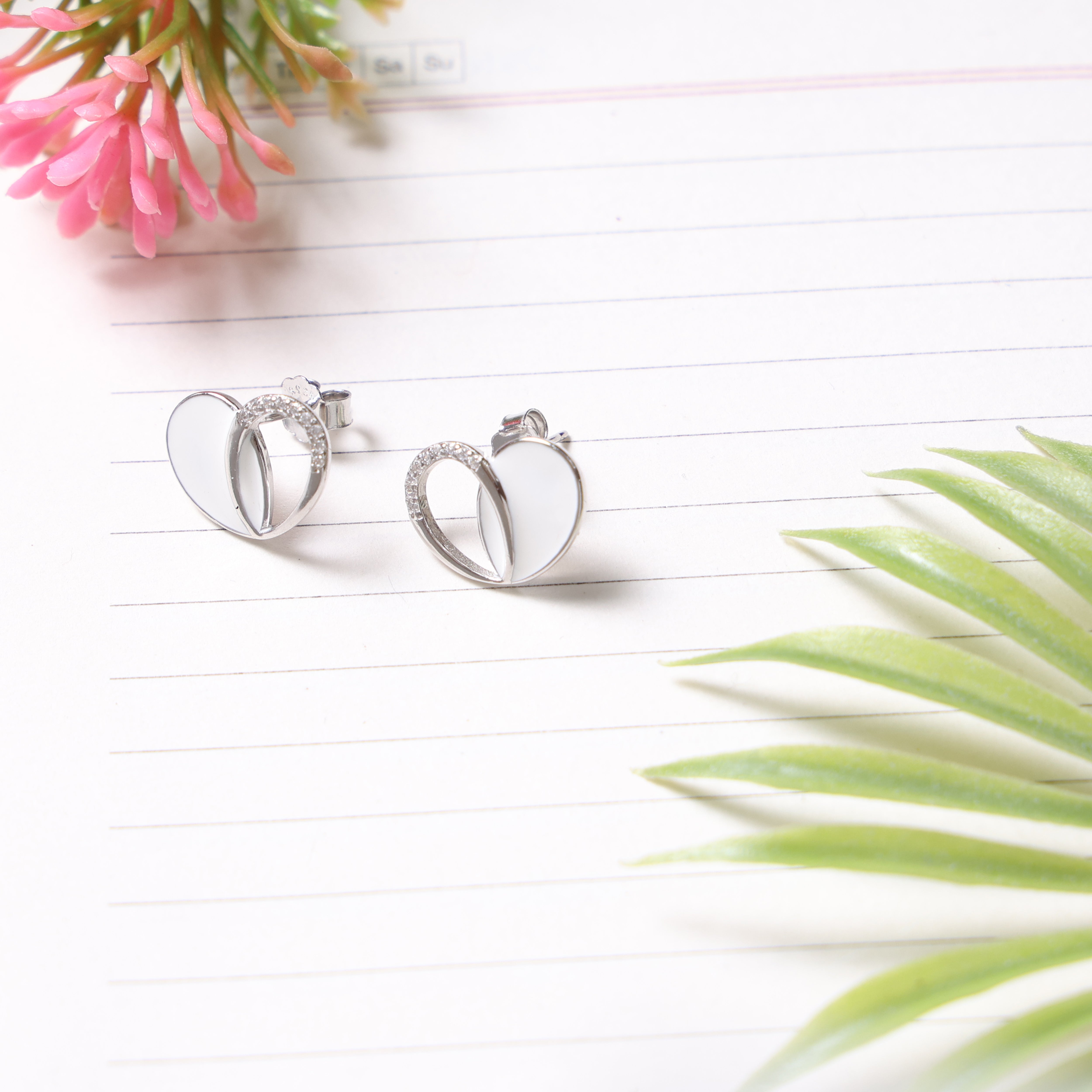 Crafted Sterling Silver Studs For Women