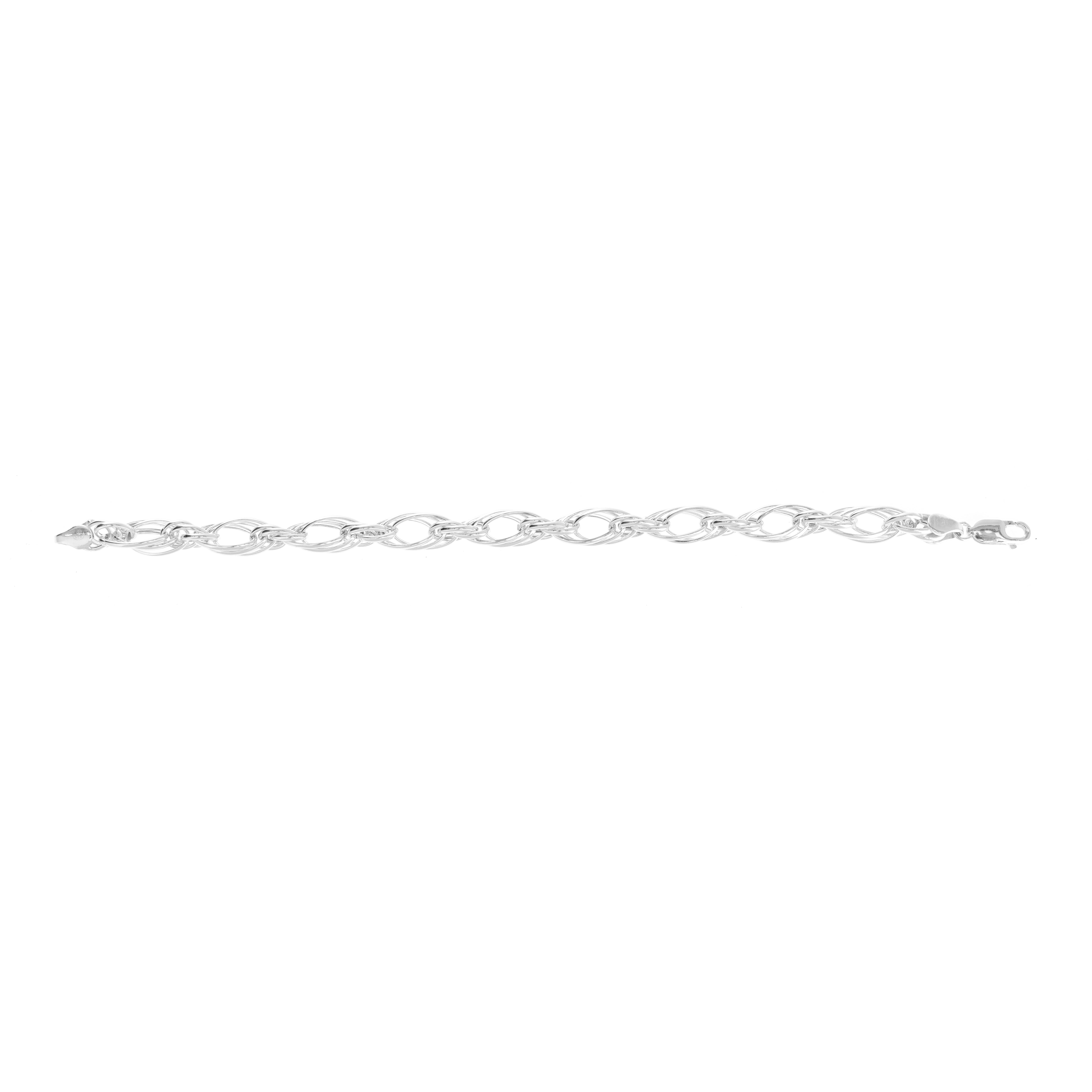 Cubanlink Hollow Silver Bracelet for Men