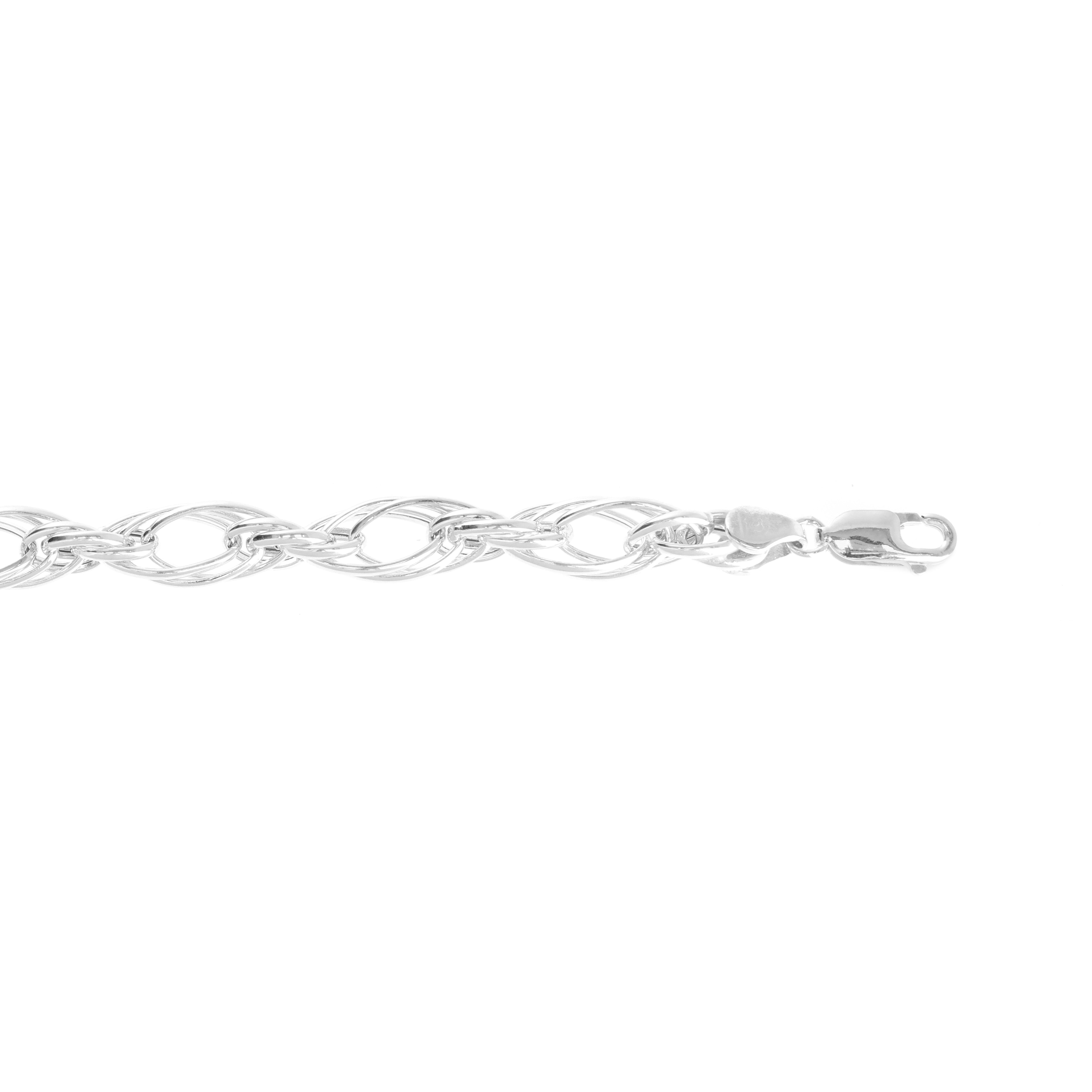 Cubanlink Hollow Silver Bracelet for Men