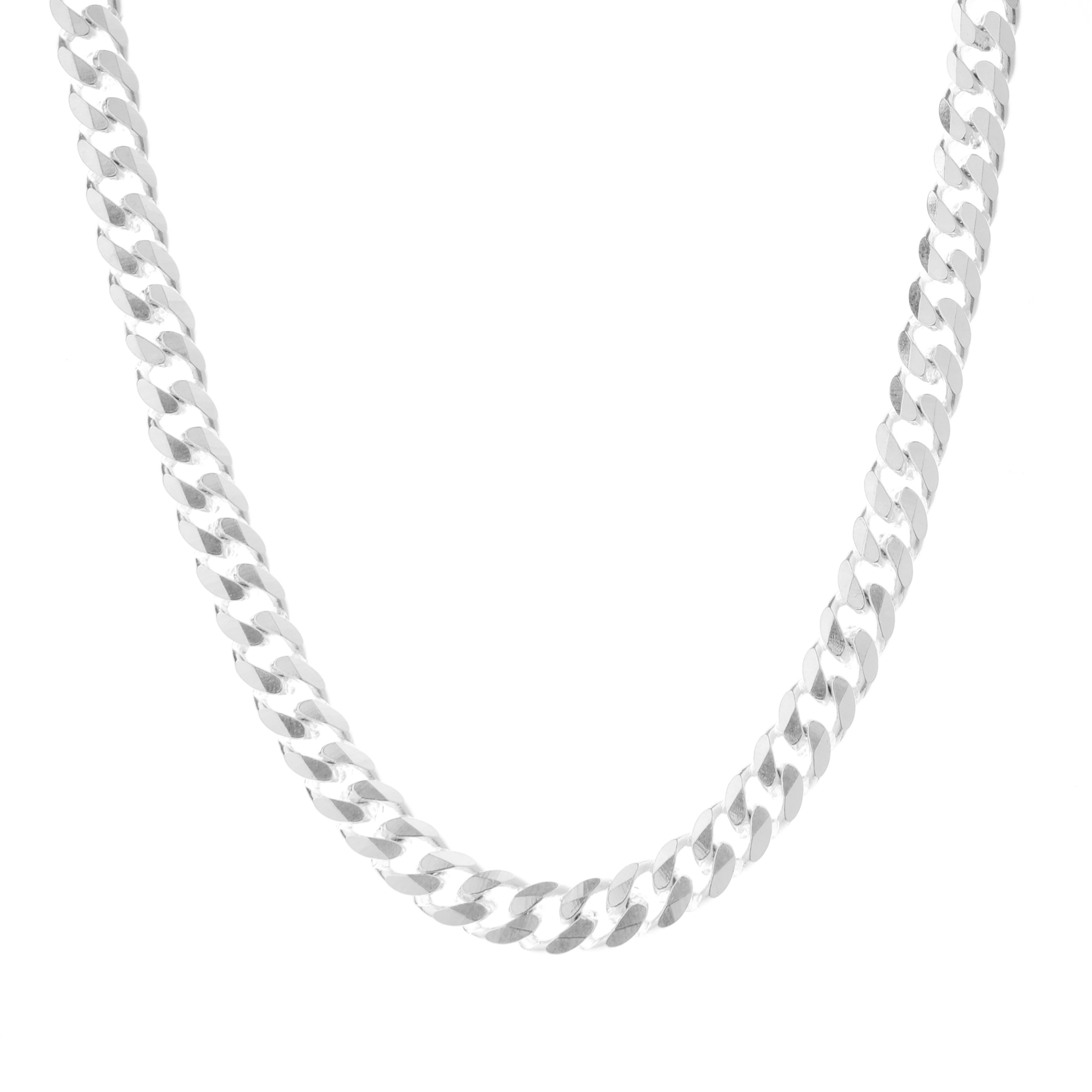 TRISHHNA Rhodium Plated Sterling Silver Chain for Men