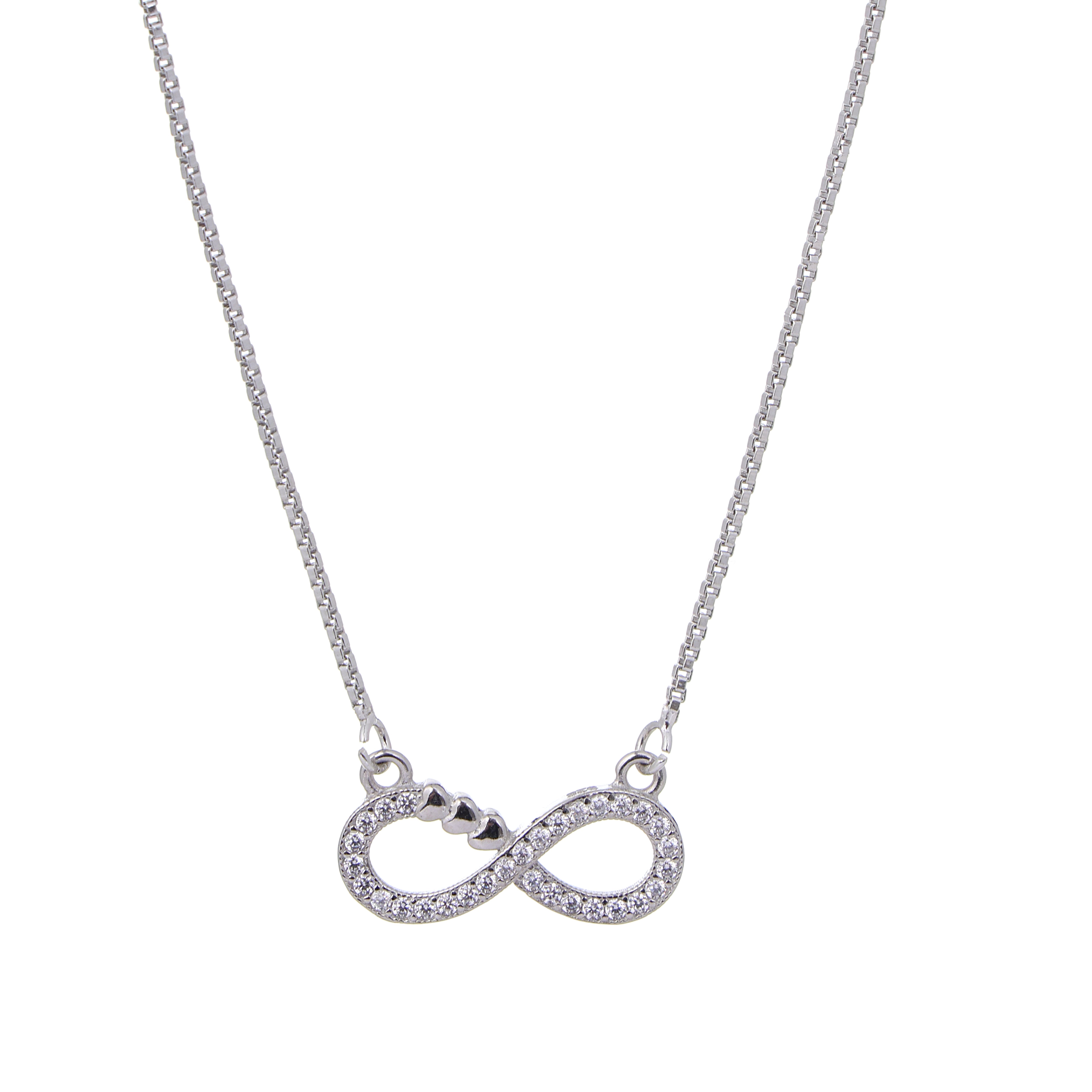 sterling silver infinite necklace for women