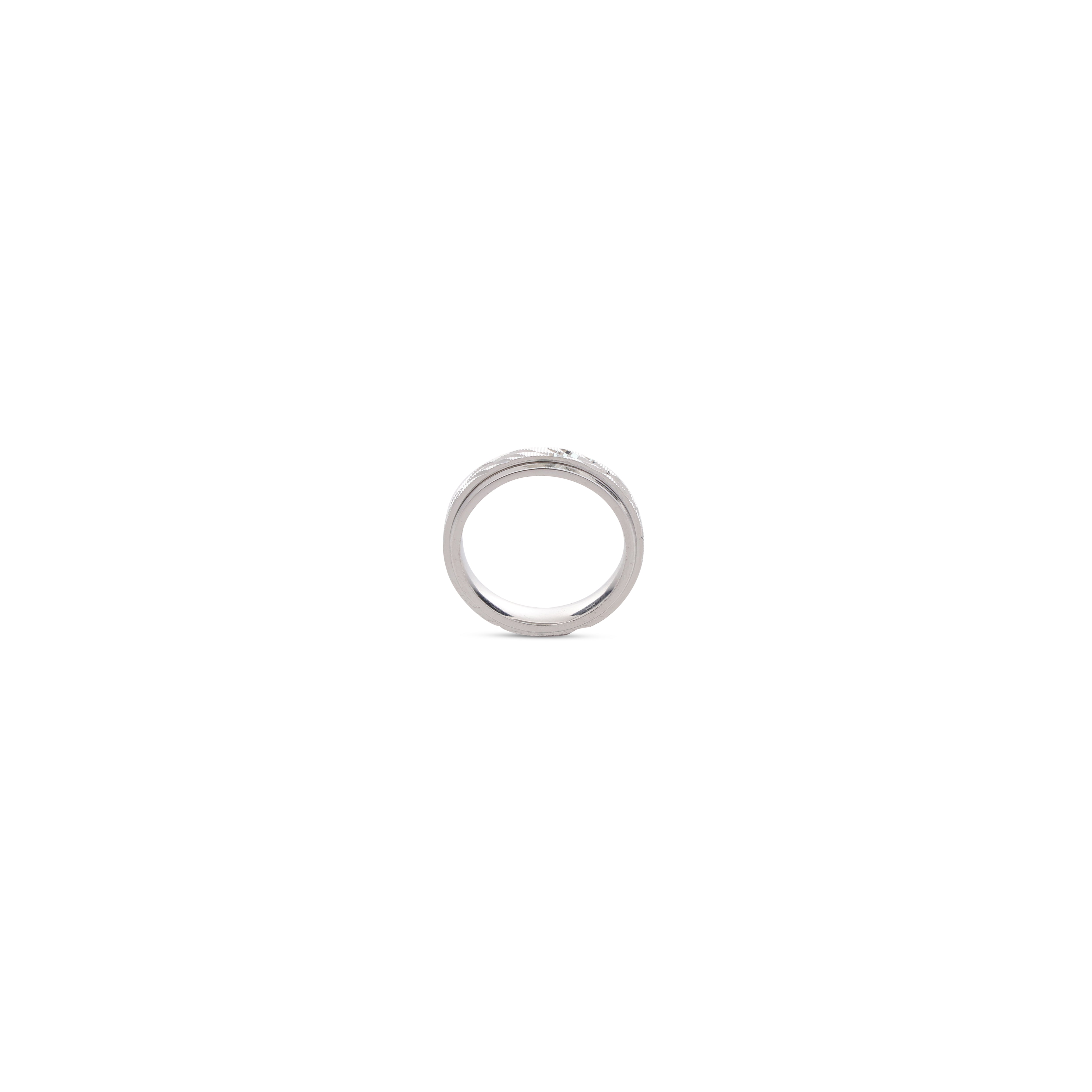 Silver band ring for men