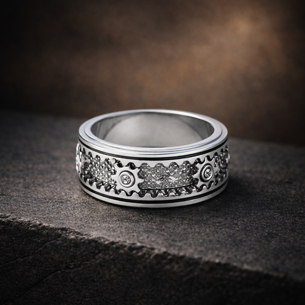 Men Anxiety Stress Relieving Spinner Ring