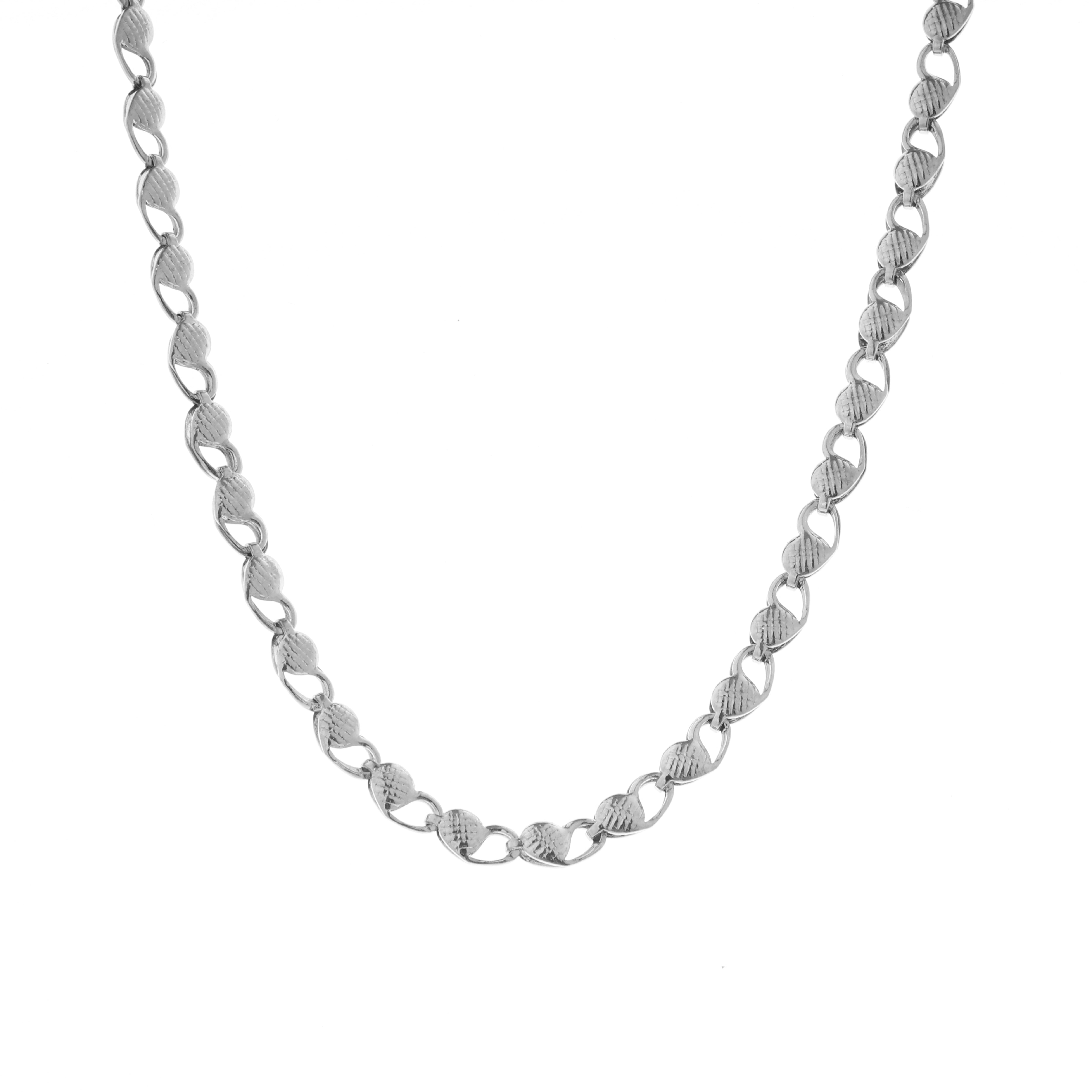 oxidized silver chain for men