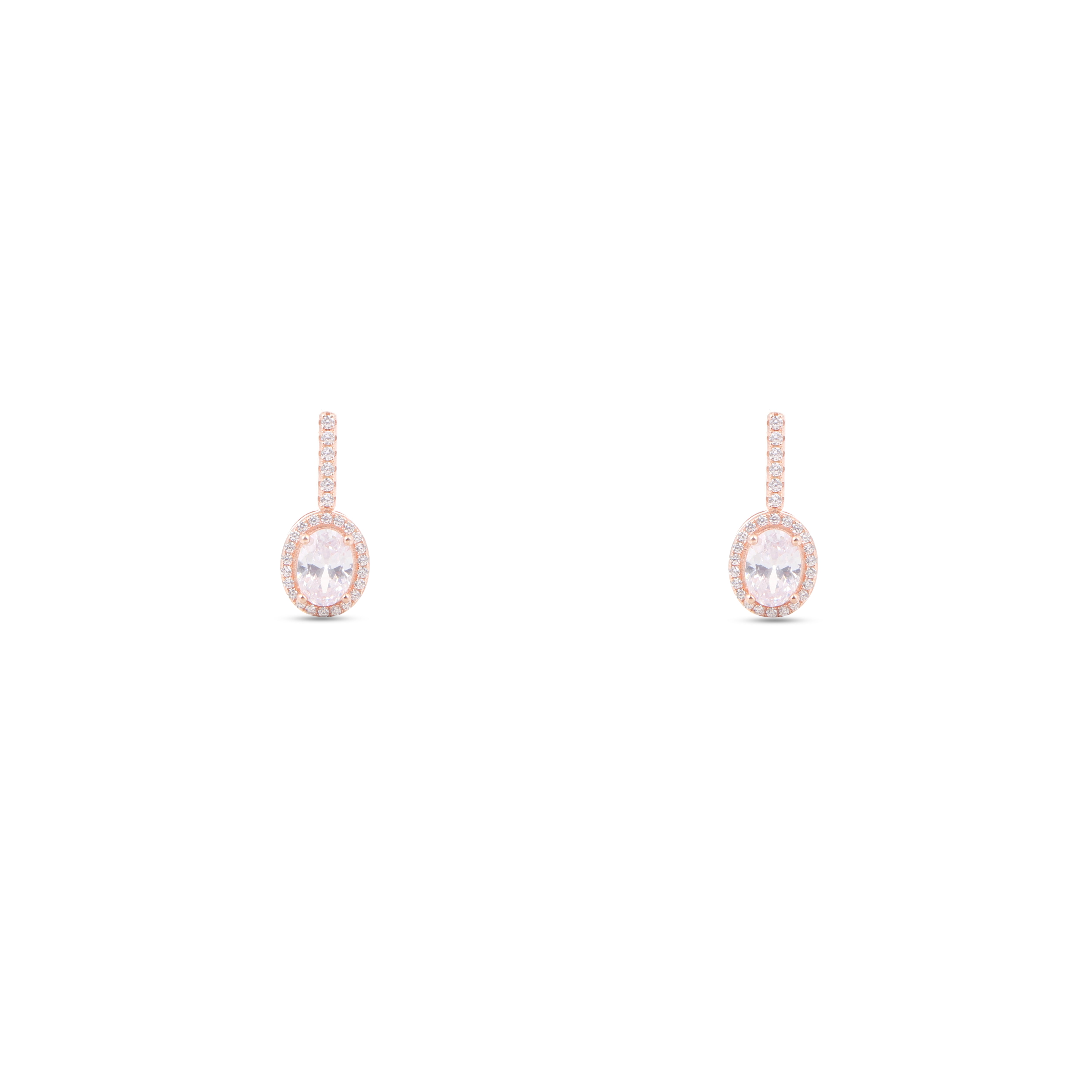 Rosegold plated silver earing for women