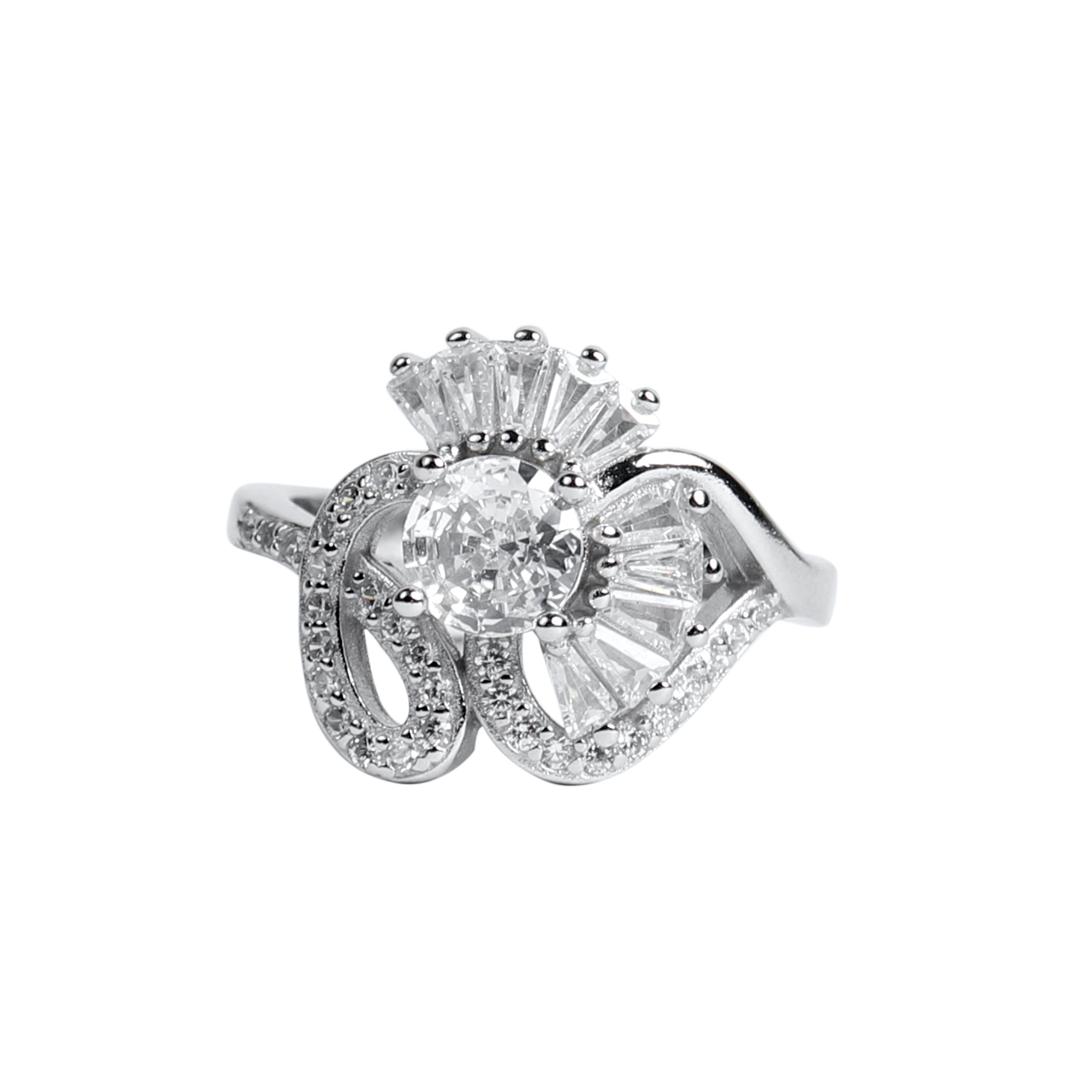 silver band ring for women