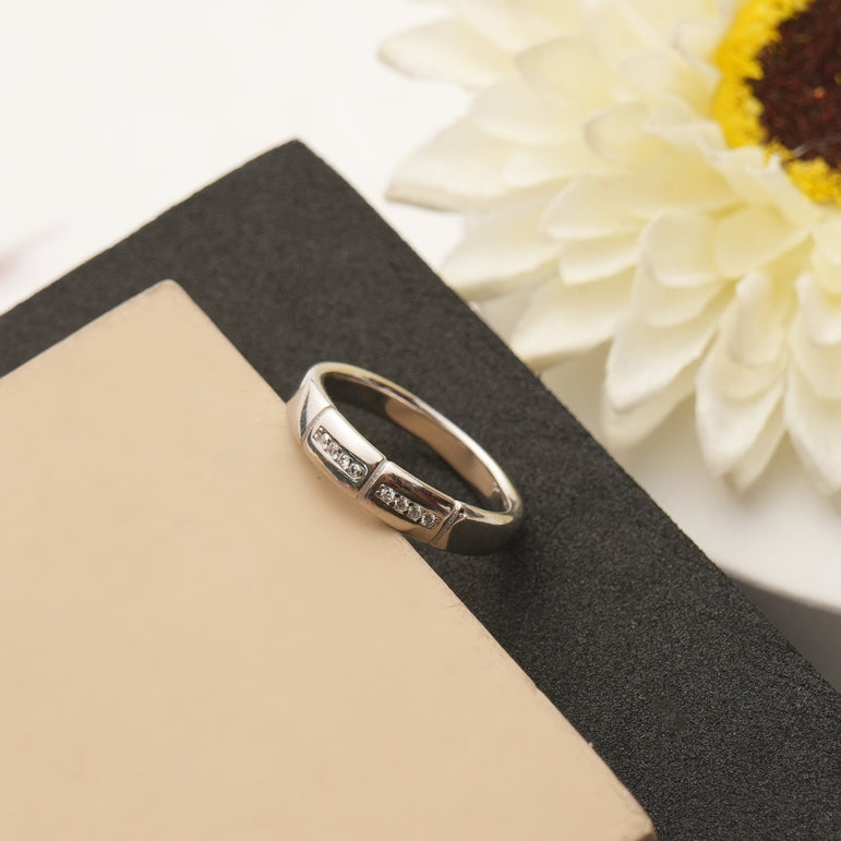 silver band ring for his or her