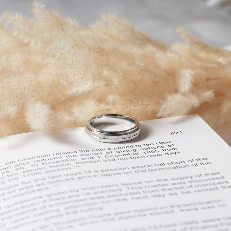 silver band ring for unisex