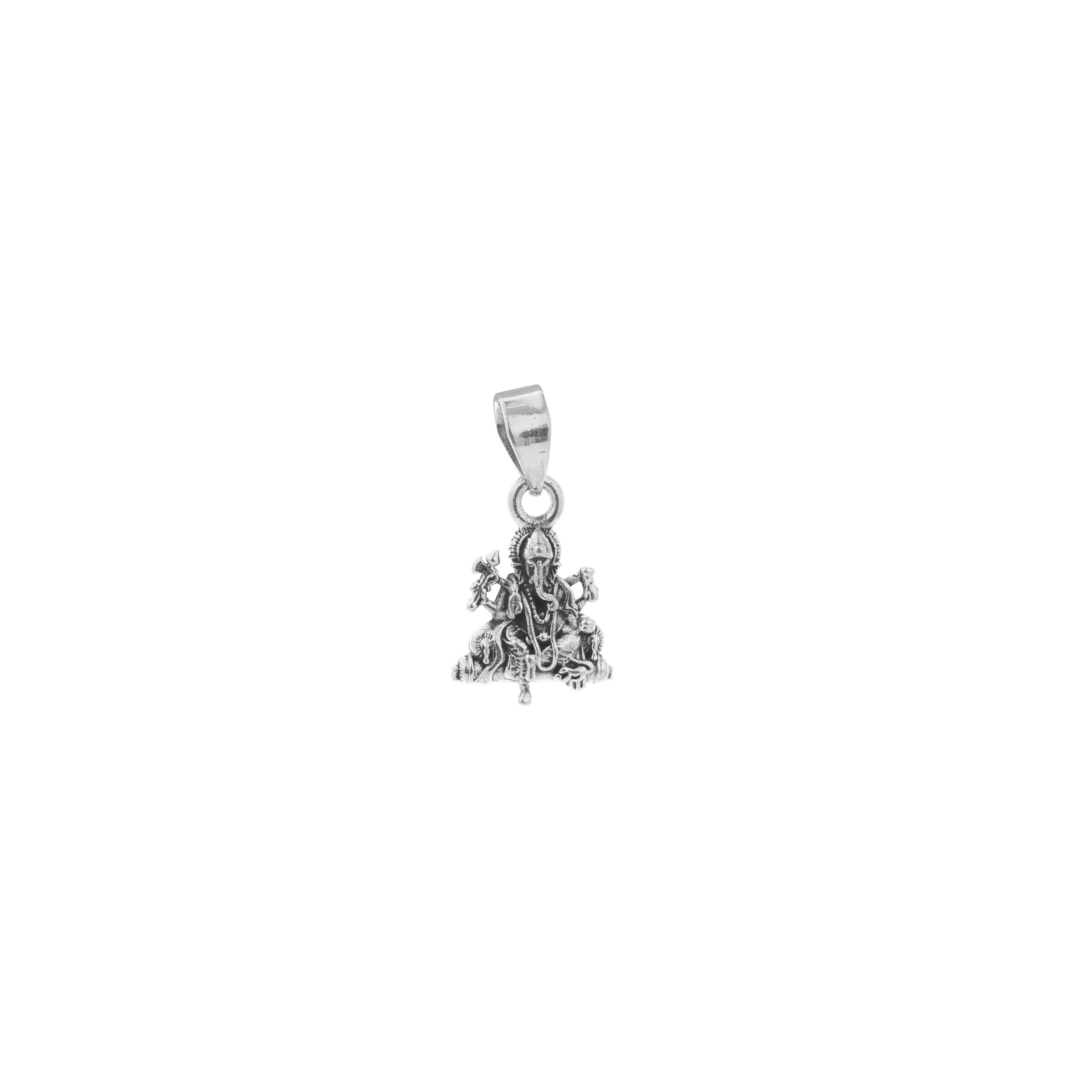 Sterling silver Ganesh ji pendant for men