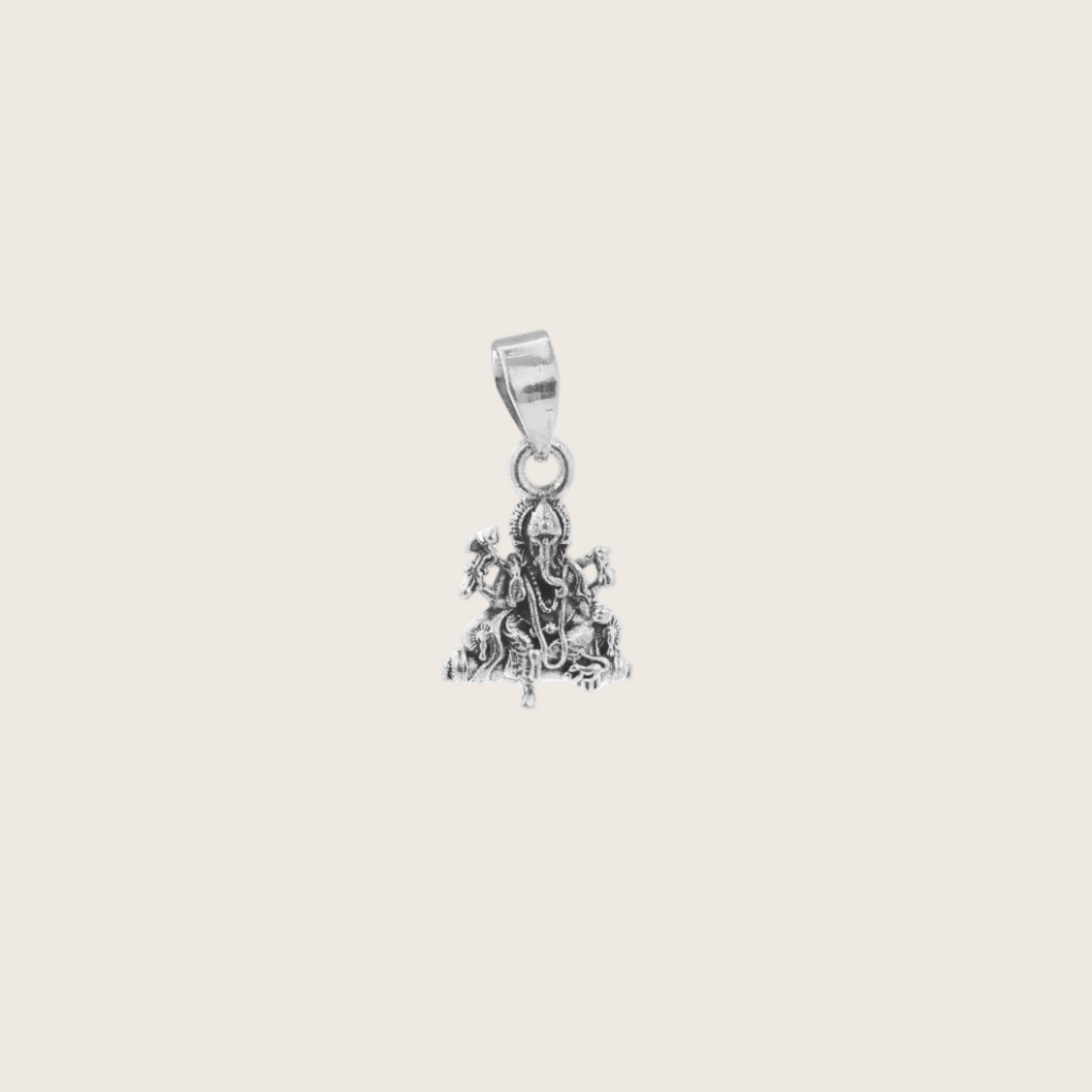 Sterling silver Ganesh ji pendant for men
