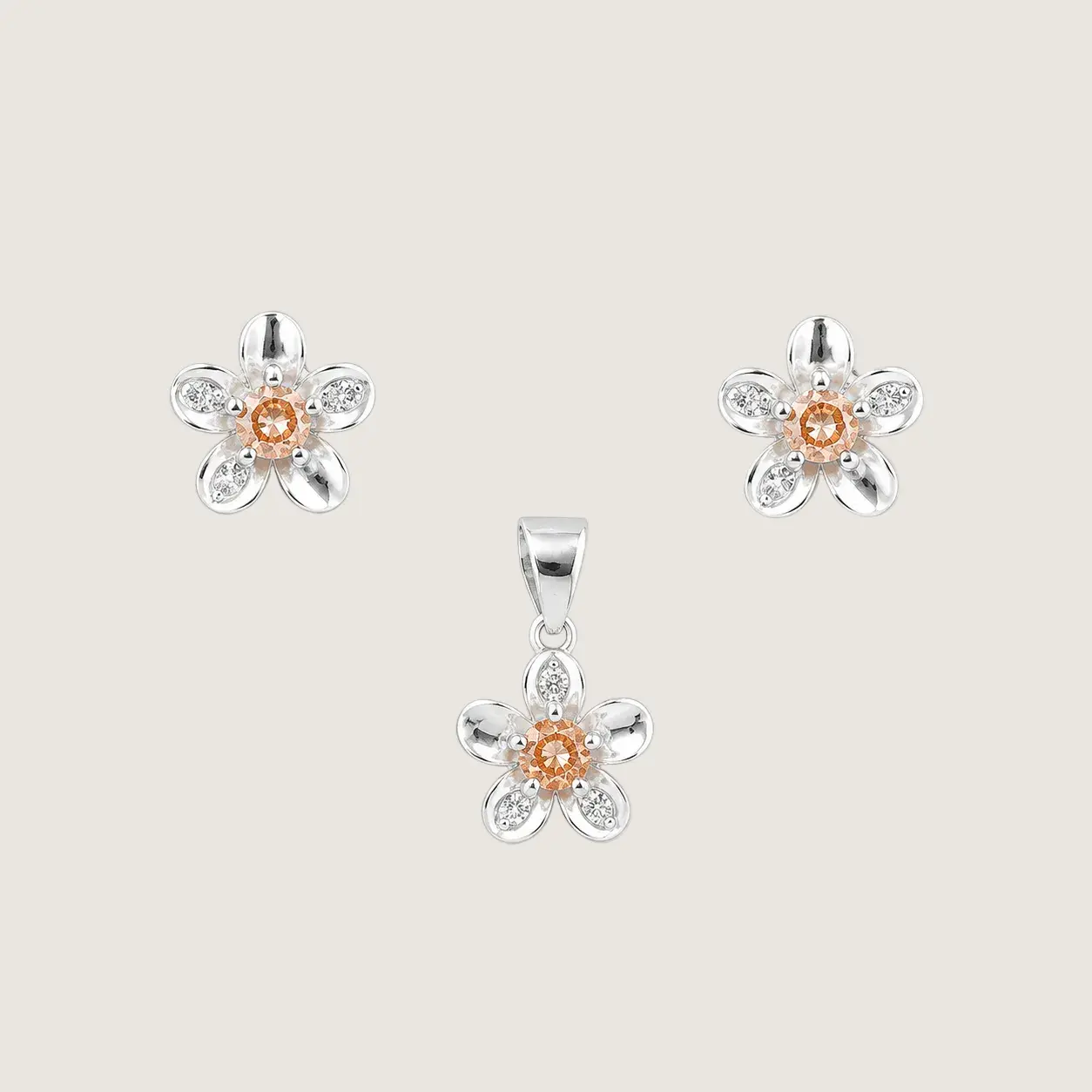Star Shaped Earrings With Pendant For Women
