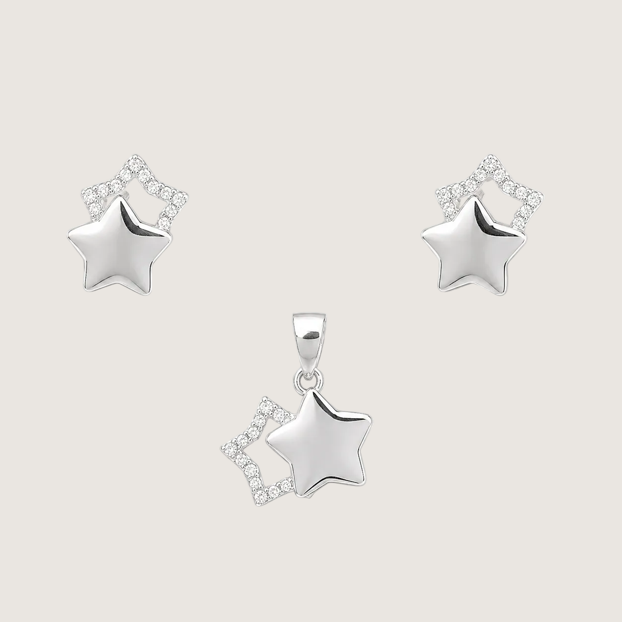 Trending Silver Star Stud Earrings For Women