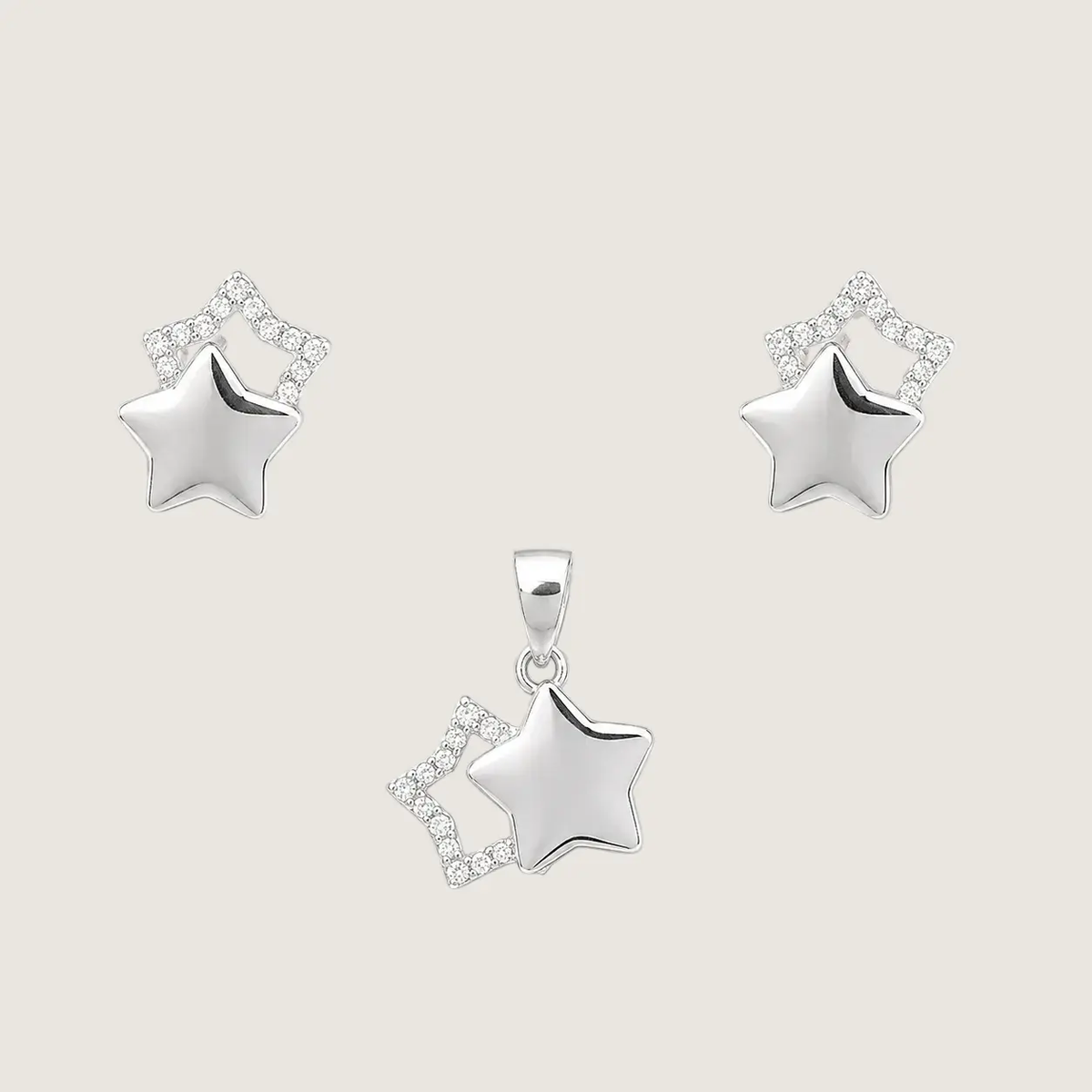 Trending Silver Star Stud Earrings For Women
