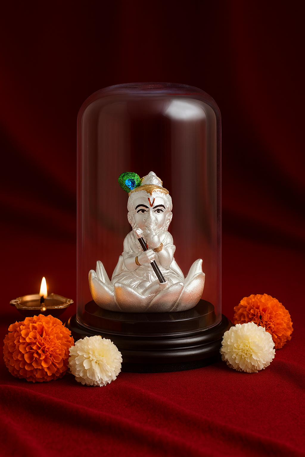 DIVINE SILVER IDOL OF LADDU GOPAL JI