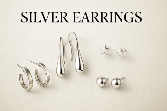 silver earrings