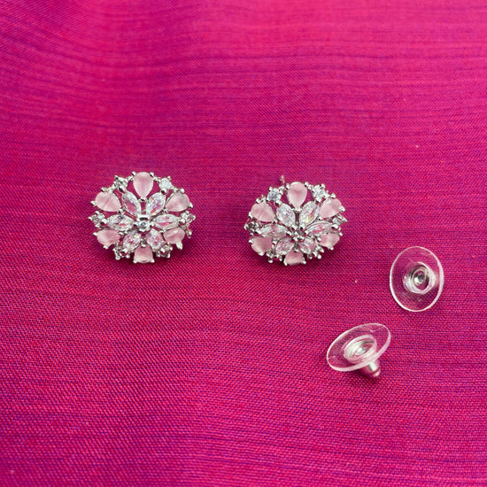 American Diamond Pink Studs