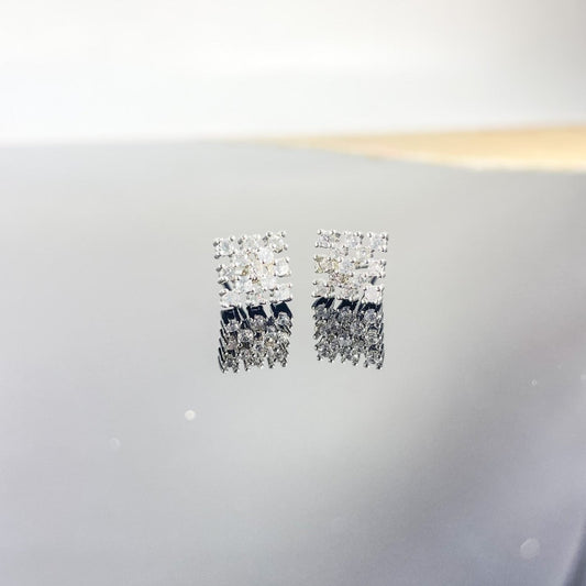 American Diamond Square Studs