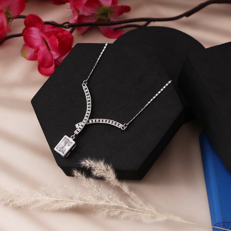Beautiful stone silver necklace   for women