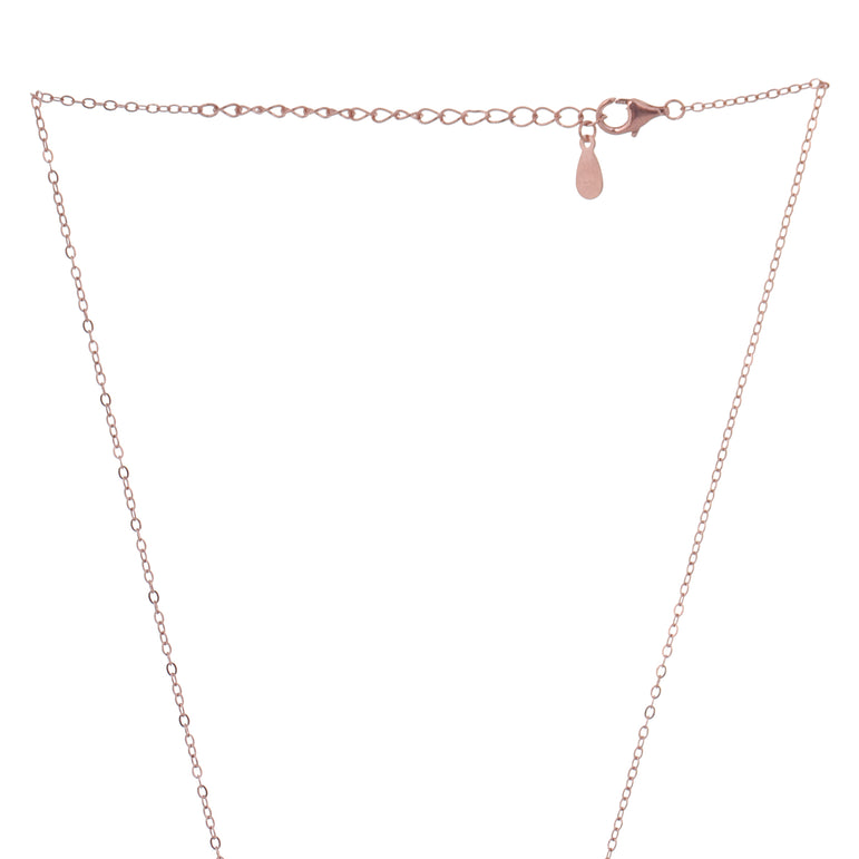 rose gold plated leaf design pendant for women