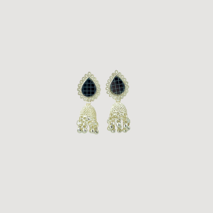 cream color jhumki for women 