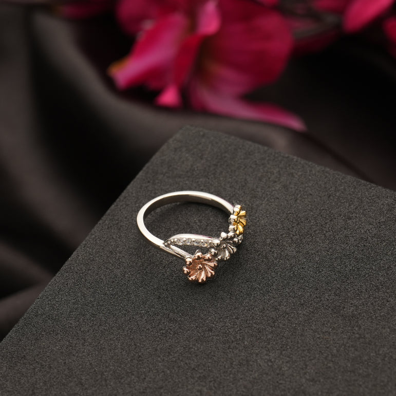 FLORAL PATTERN RING FOR WOMEN