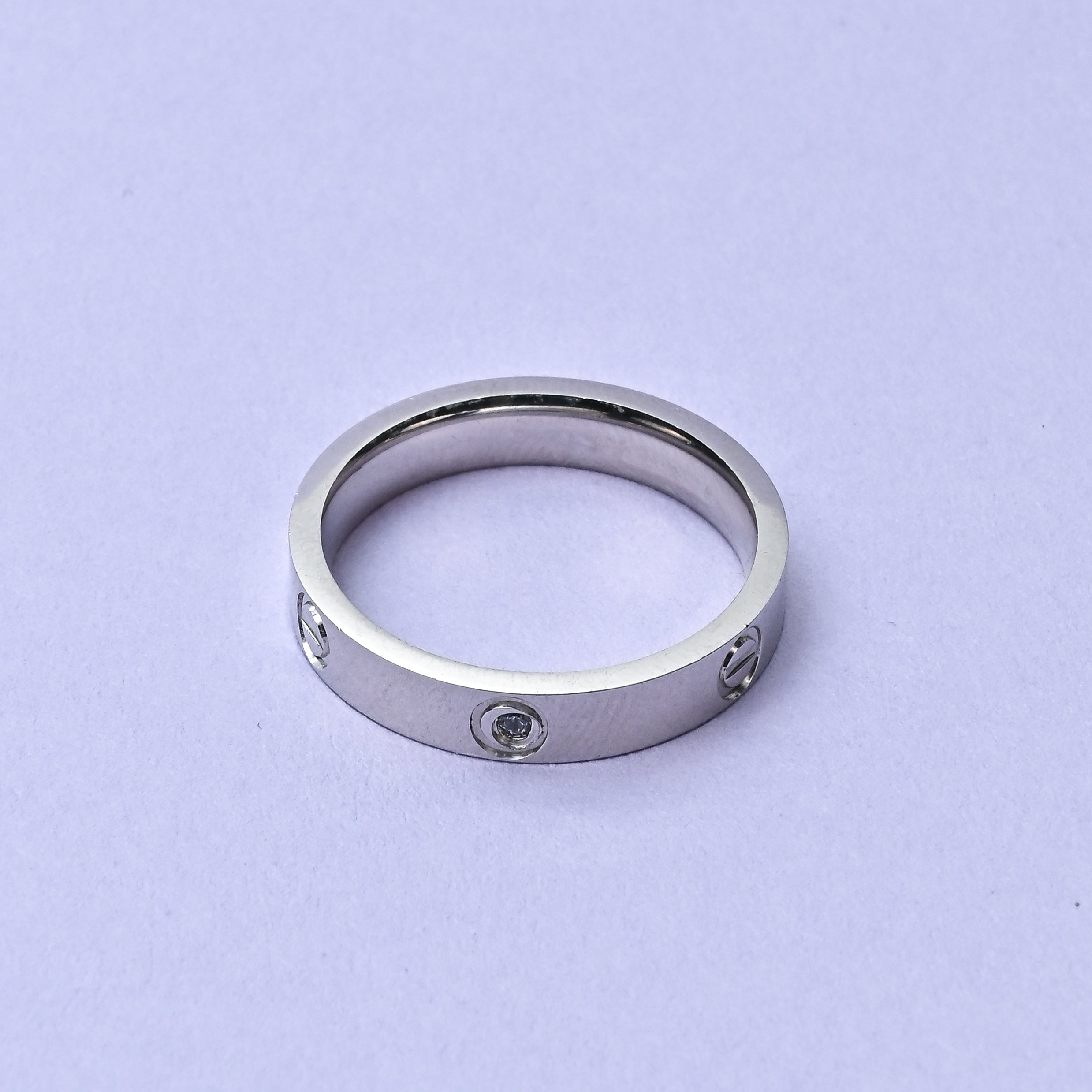 Silver Cartier Design Love Ring