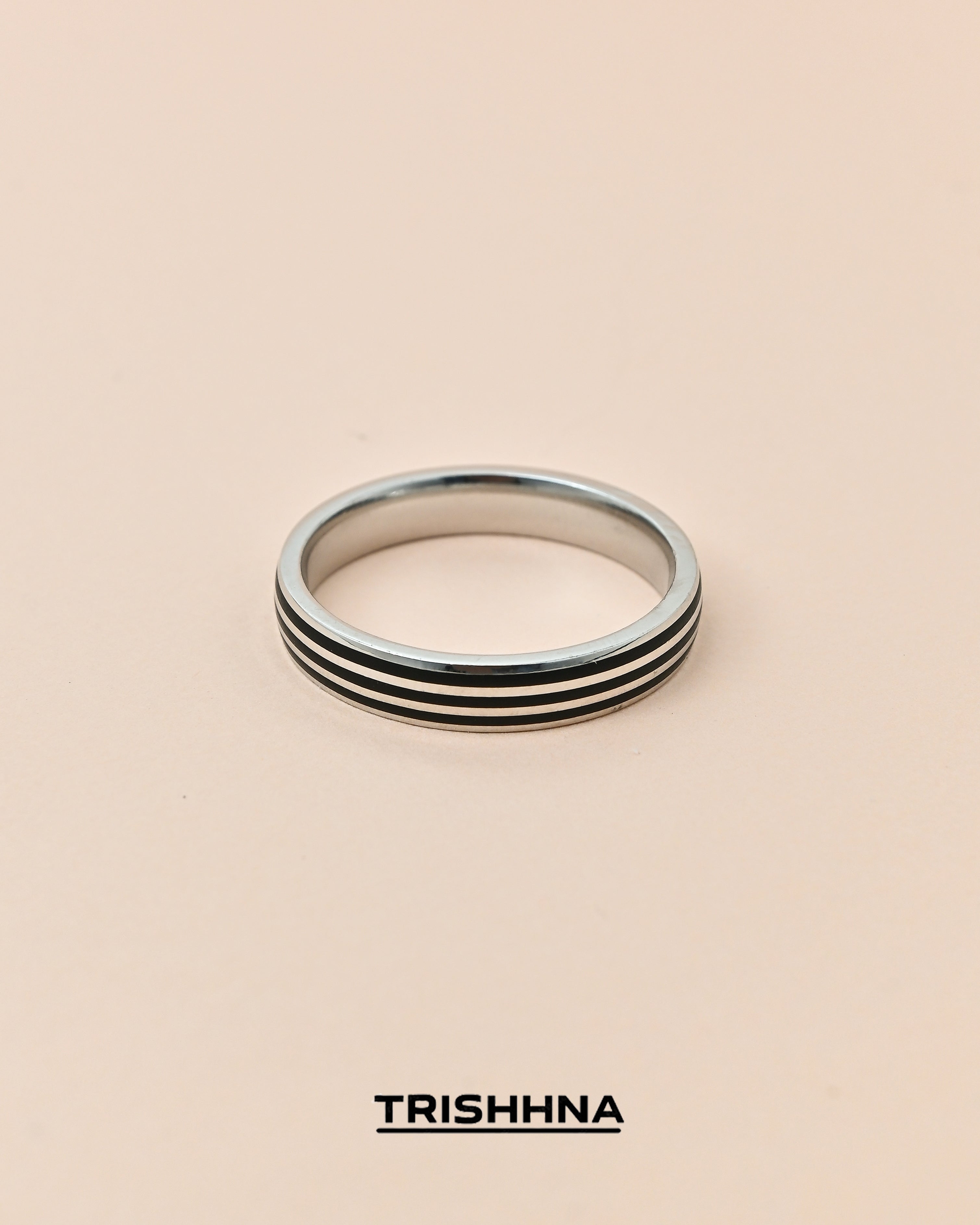 Double Lining Sterling Silver Ring
