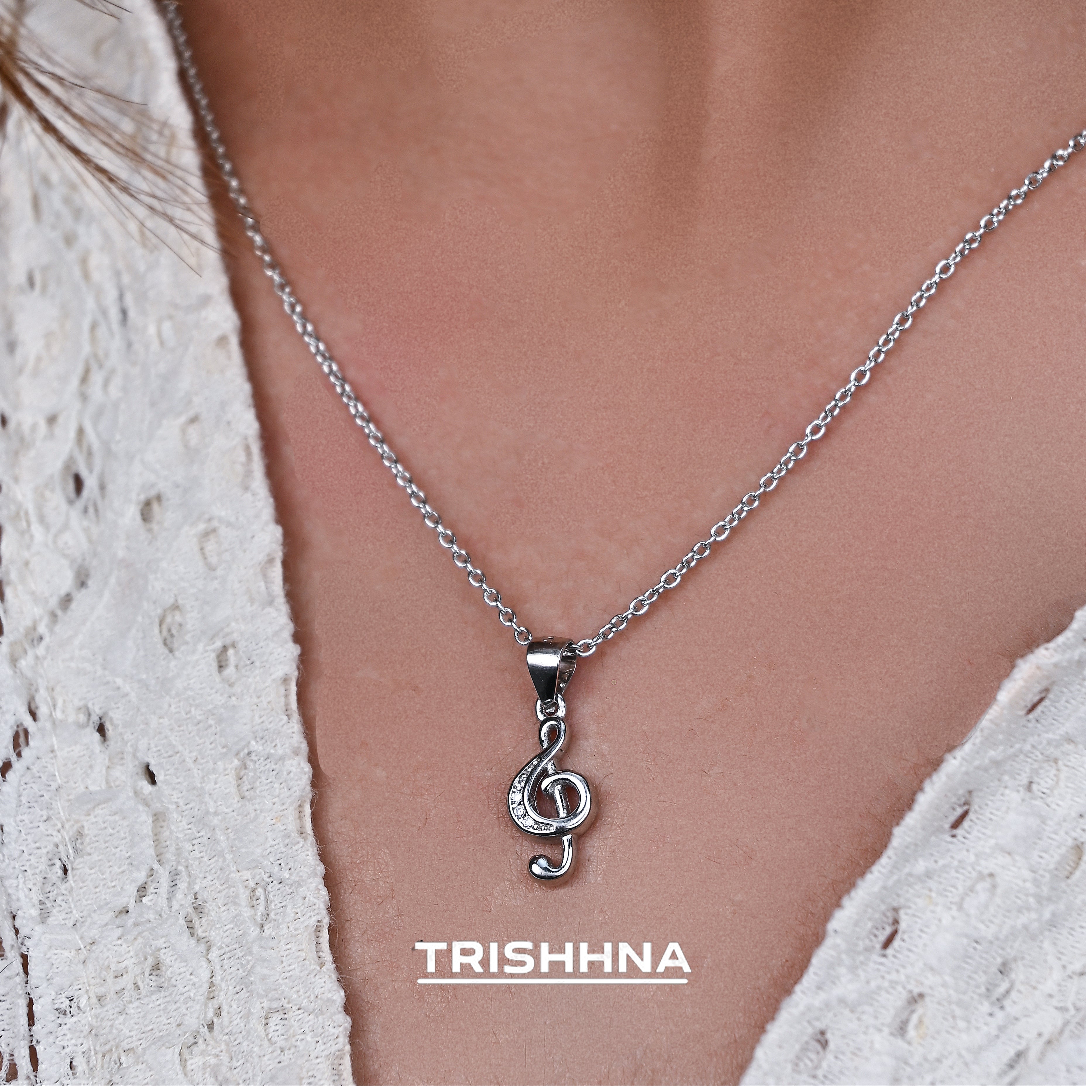 Musical Note Rhythm Pendant Necklace