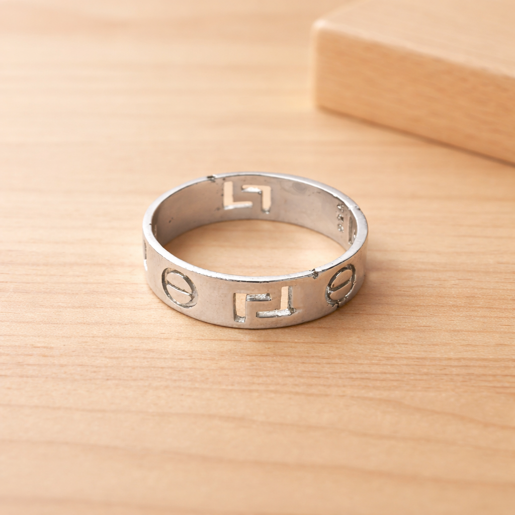Vintage Engraved Love Band Ring