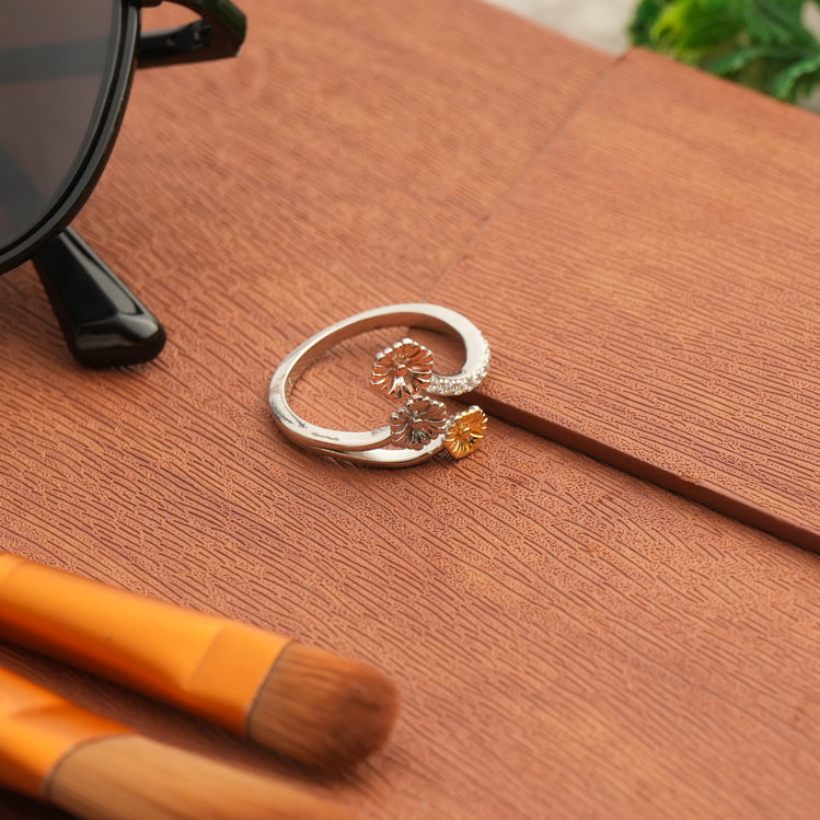 gold plated silver ring for women