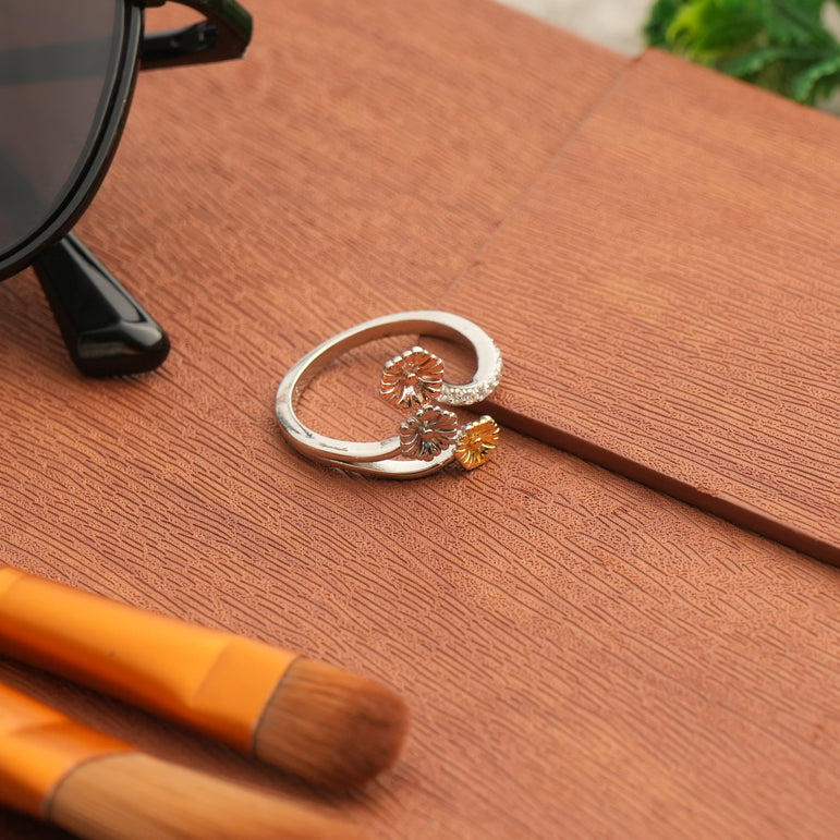 gold plated silver ring for women