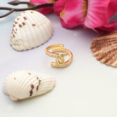 gold plated silver ring for women