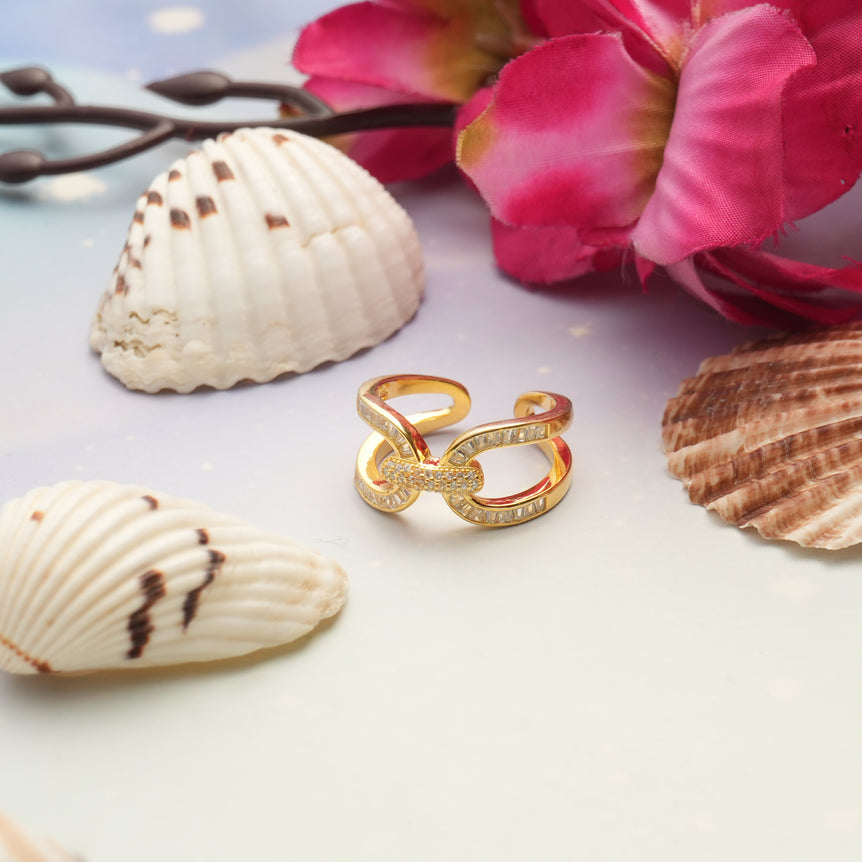 gold plated silver ring for women