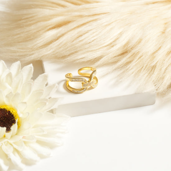 gold plated silver ring for women 