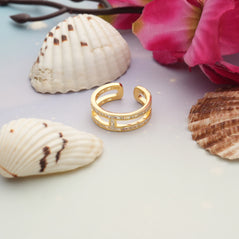 gold plated silver ring for women