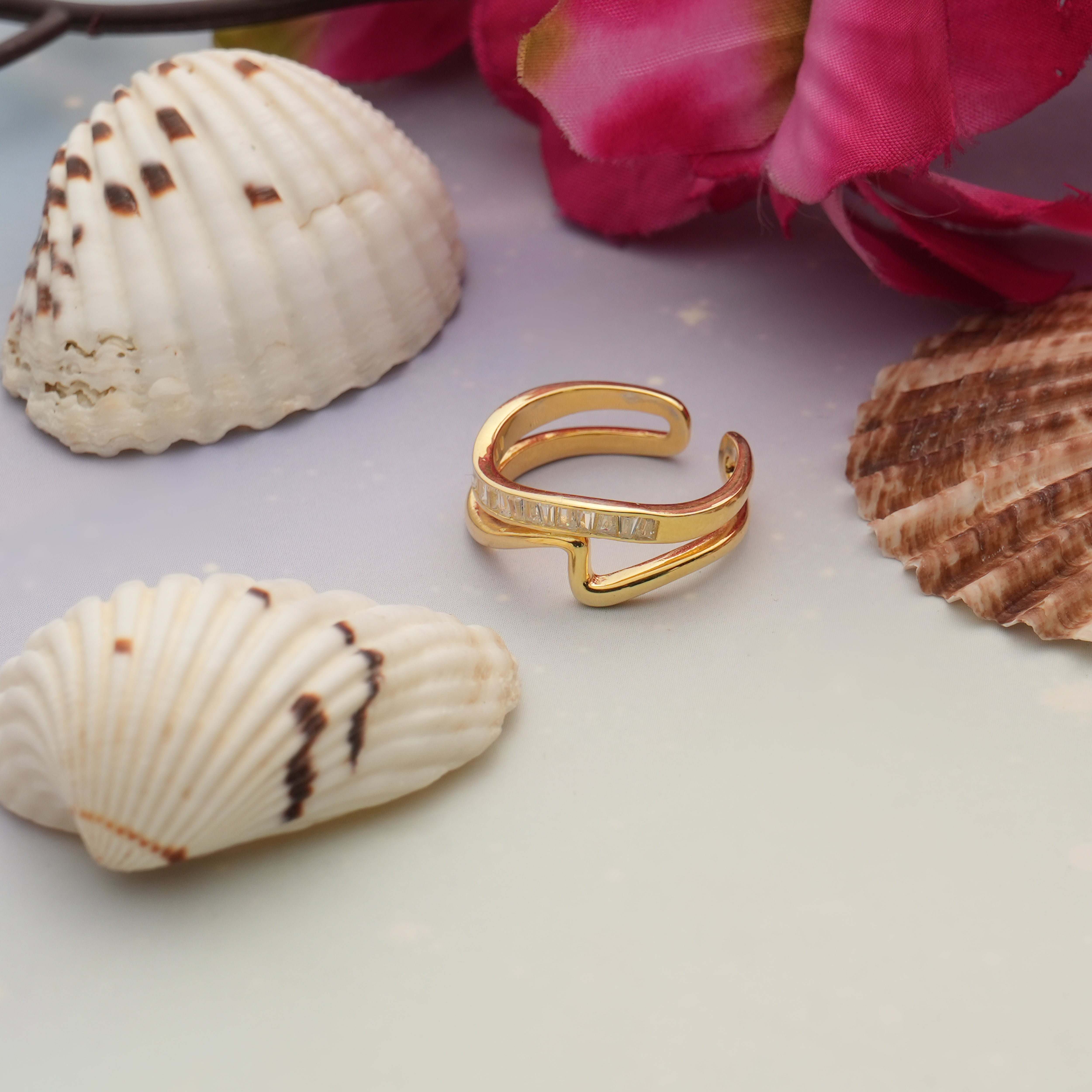 gold plated silver ring for women